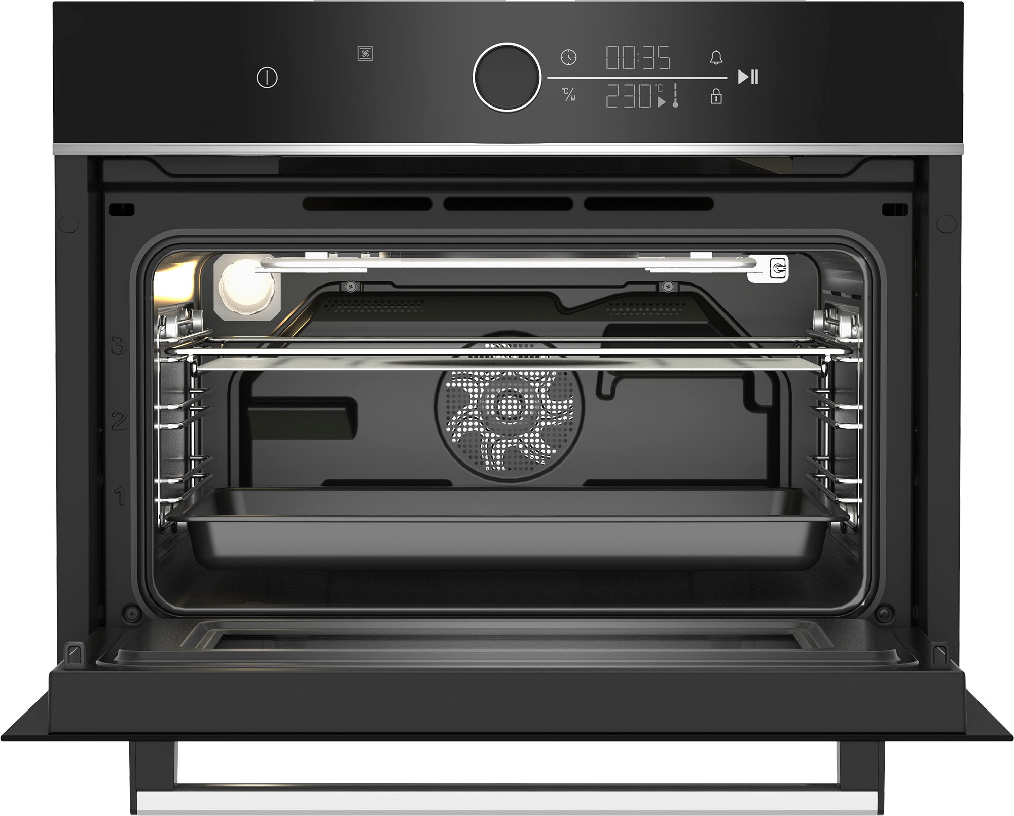 BEKO Backofen mit Mikrowelle »BBCW13400X 775808921«, BBCW13400X 775808921, mit Teleskopauszug nachrüstbar