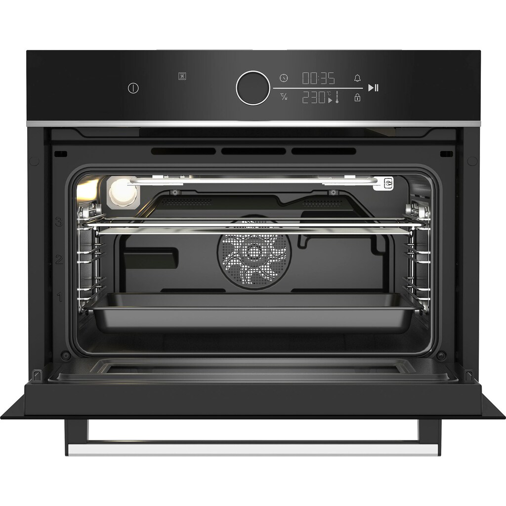 BEKO Backofen mit Mikrowelle »BBCW13400X 775808921«, BBCW13400X 775808921, mit Teleskopauszug nachrüstbar