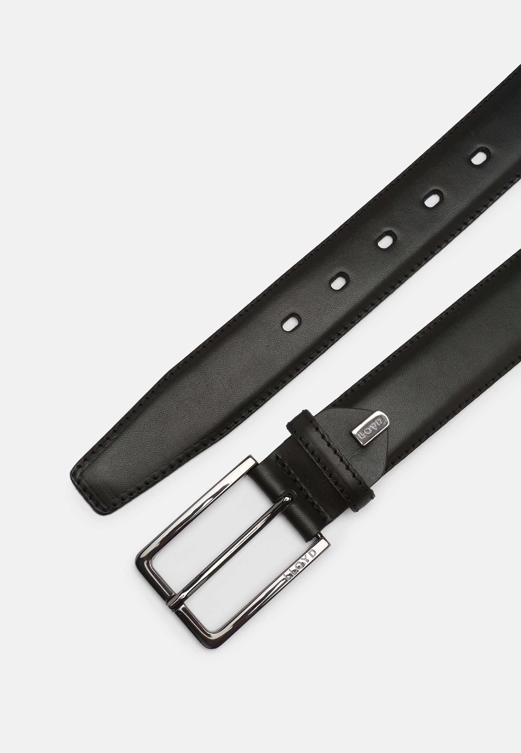 Ledergürtel LLOYD MEN’S BELTS "Lloyd Belts Herrengürtel 0111", Herren, Gr. 105, schwarz, Leder, Gürtel Ledergürtel 3