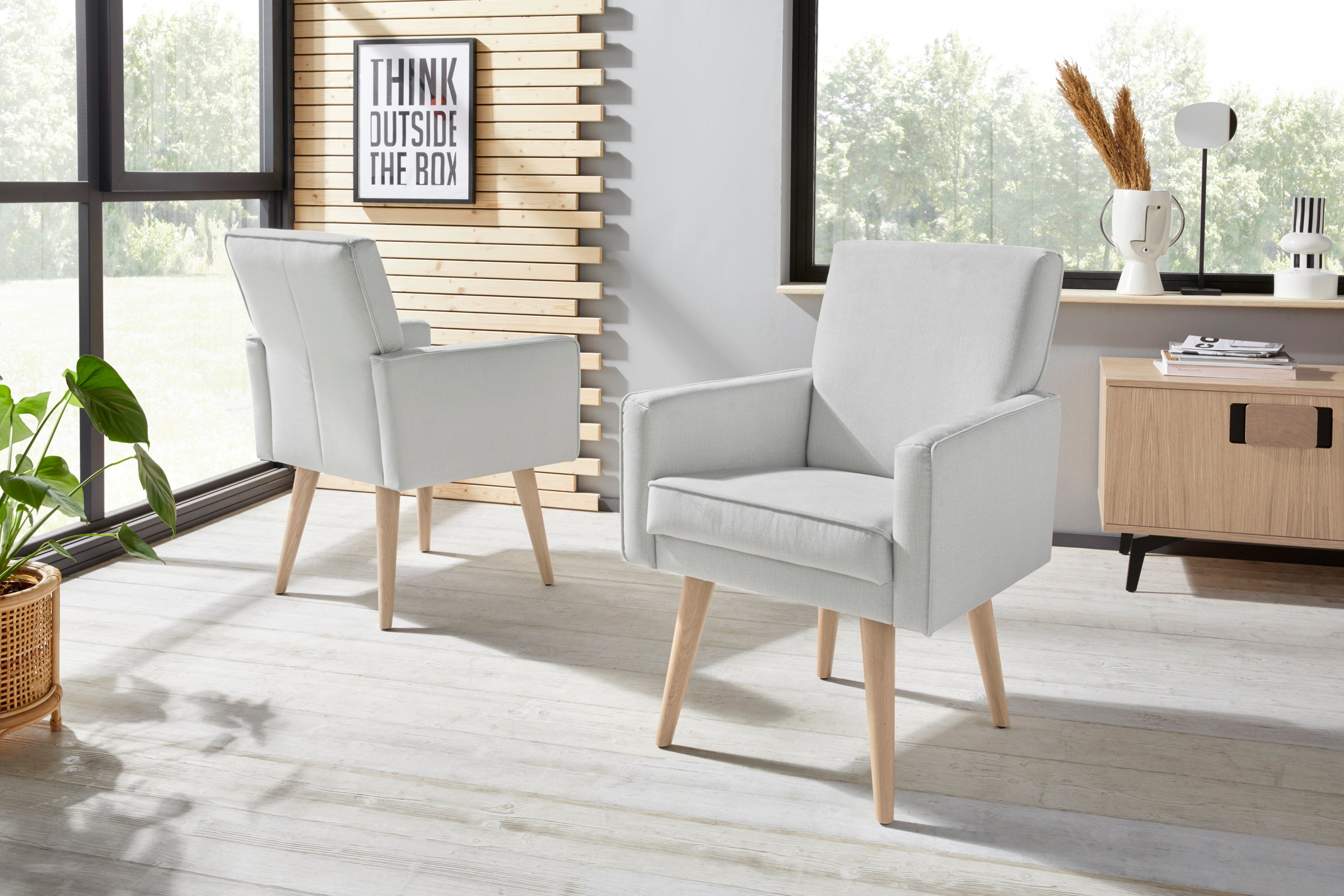 exxpo - sofa fashion Sessel "Lungo, Loungesessel mit moderner Kedernaht, be günstig online kaufen