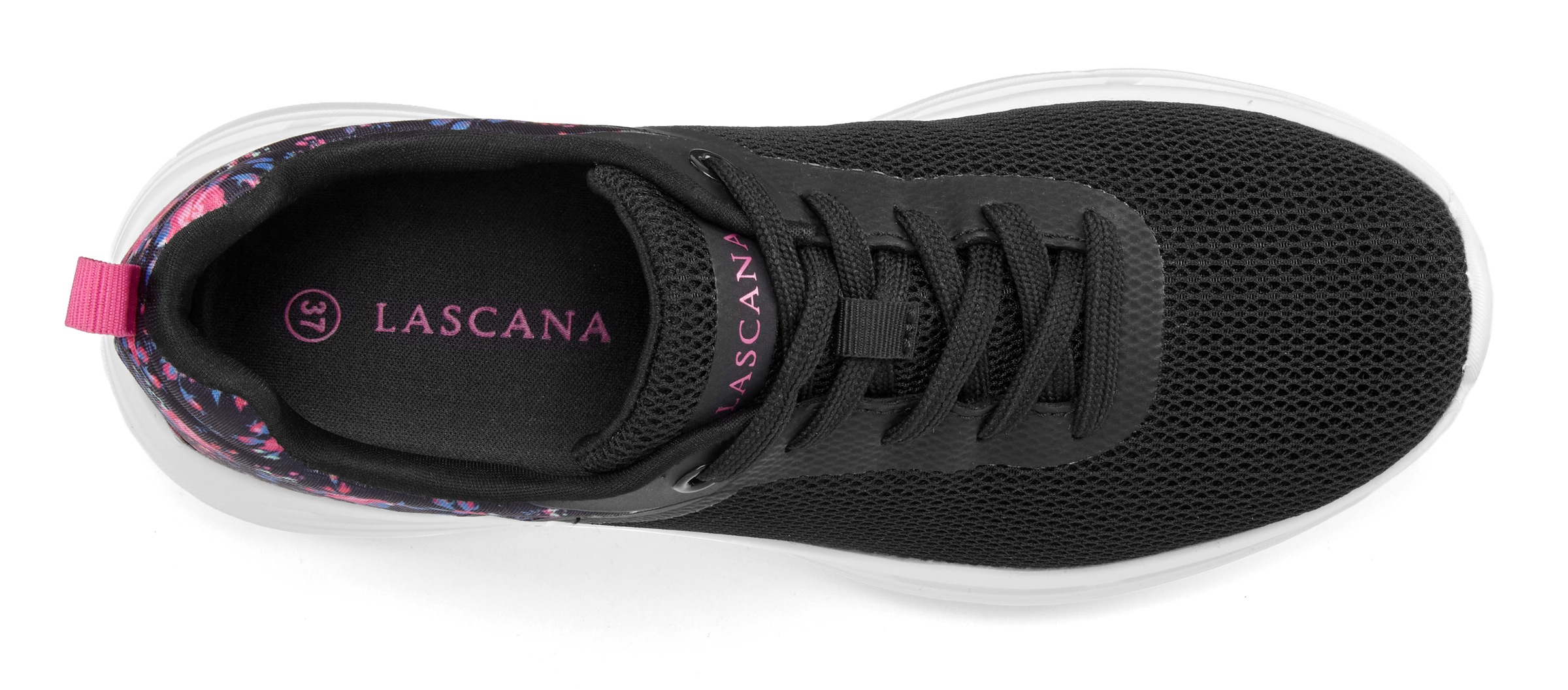 LASCANA Sneaker  Freizeitschuh, Halbschuh mit Blumen-Print VEGAN