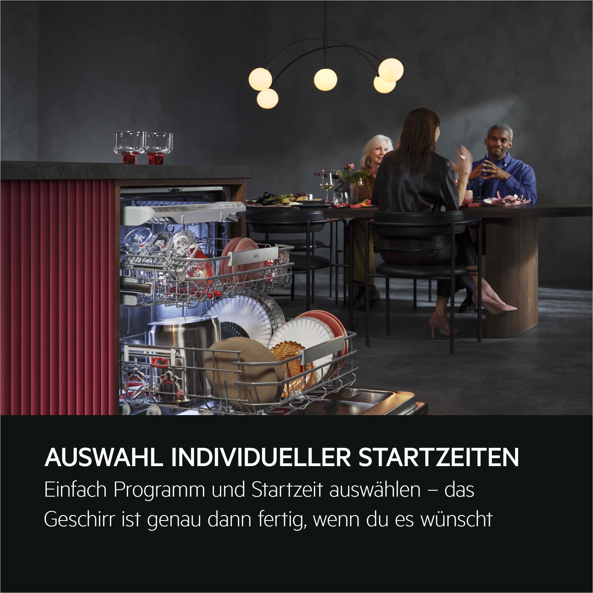 AEG teilintegrierbarer Geschirrspüler 9000 »GT9200X2SCM« Leise Spülmaschine 38 dB kraftvoll gegen Eingebranntes EEK A-10 %