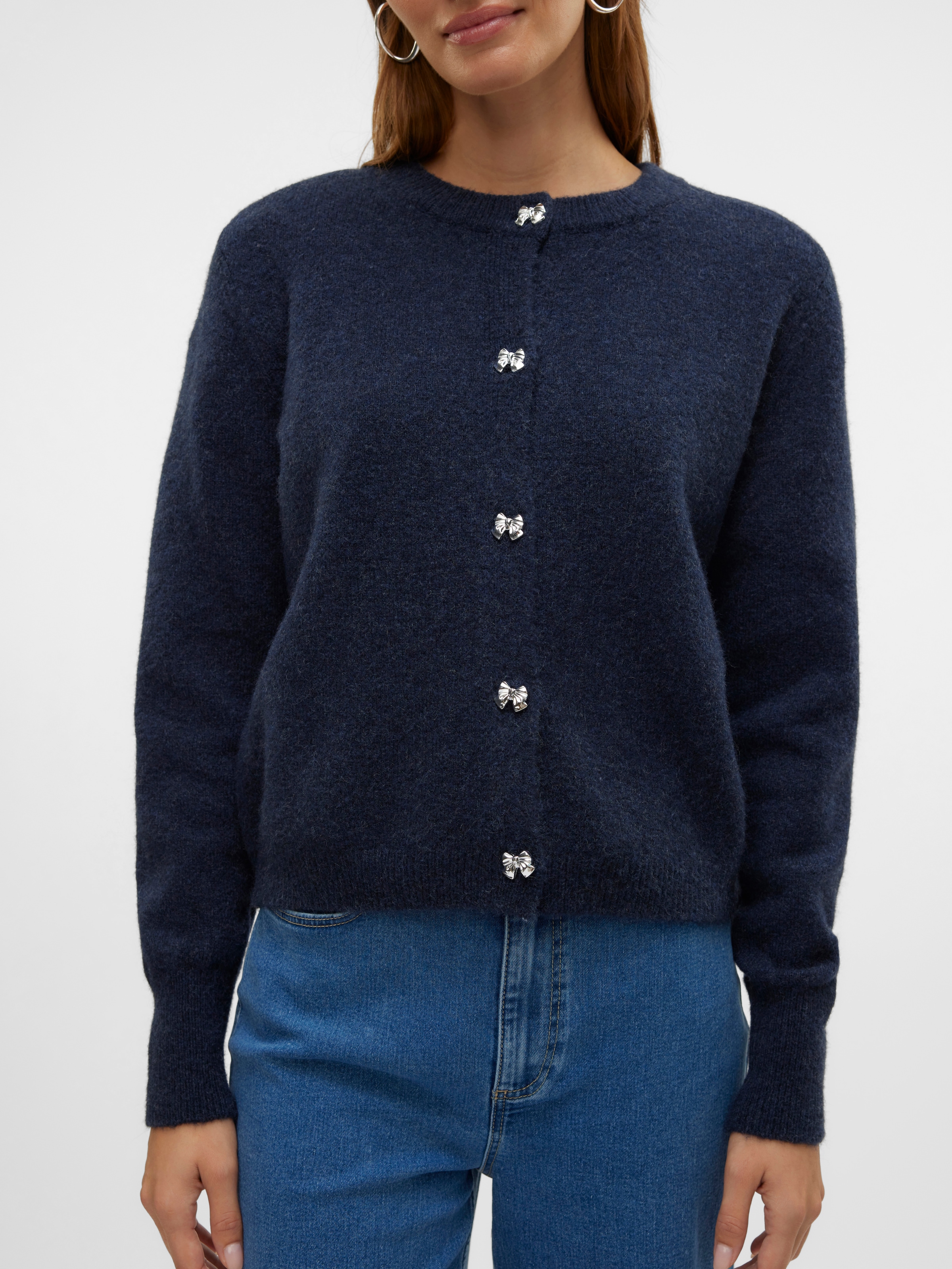 Vero Moda Strickjacke »VMFIONA LS SHORT BUTTON CARDIGAN GA BOO«