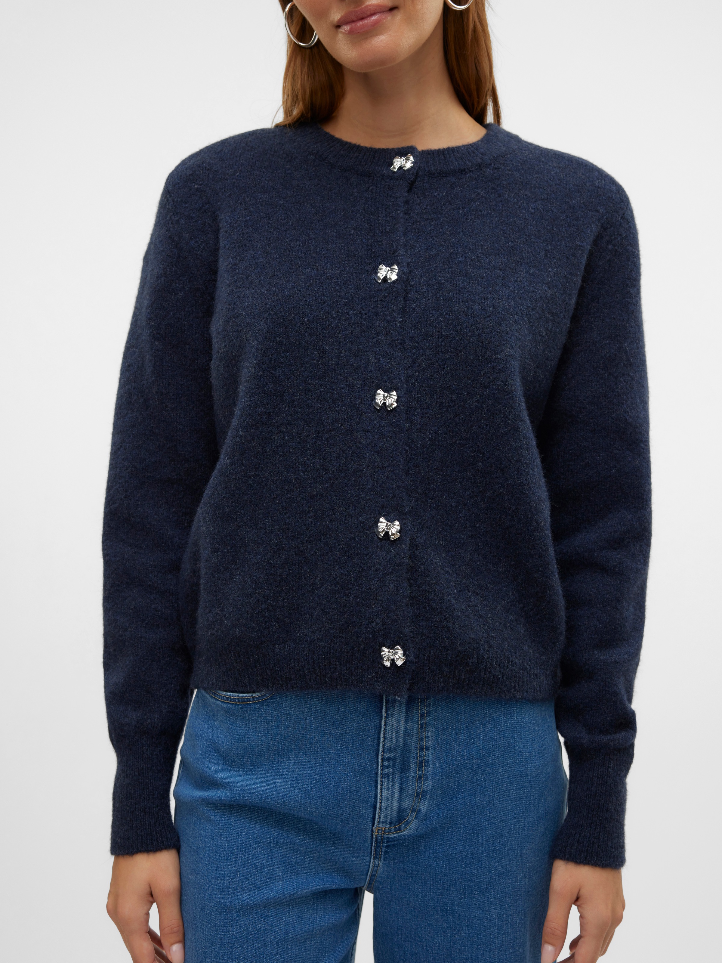 Vero Moda Strickjacke "VMFIONA LS SHORT BUTTON CARDIGAN GA BOO" mit Wolle u günstig online kaufen