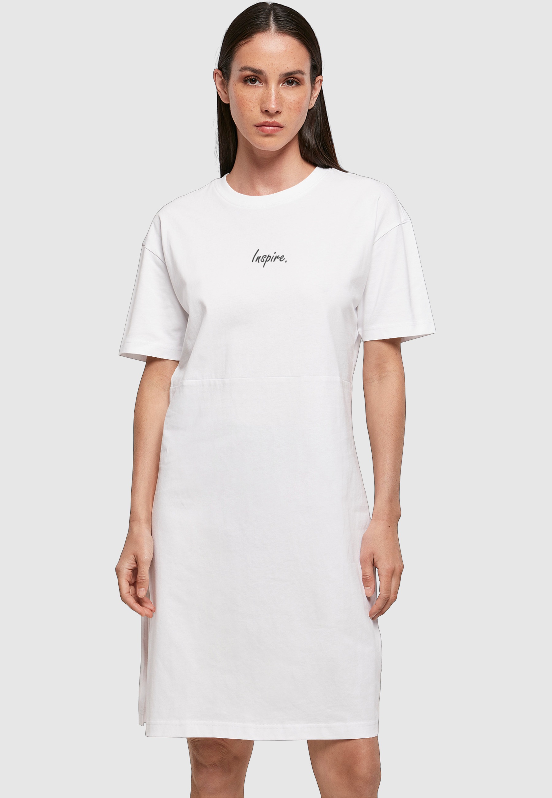 Merchcode Shirtkleid »Merchcode Damen Ladies Inspire Oversized Slit Tee Dress« 1 Stk. tlg.