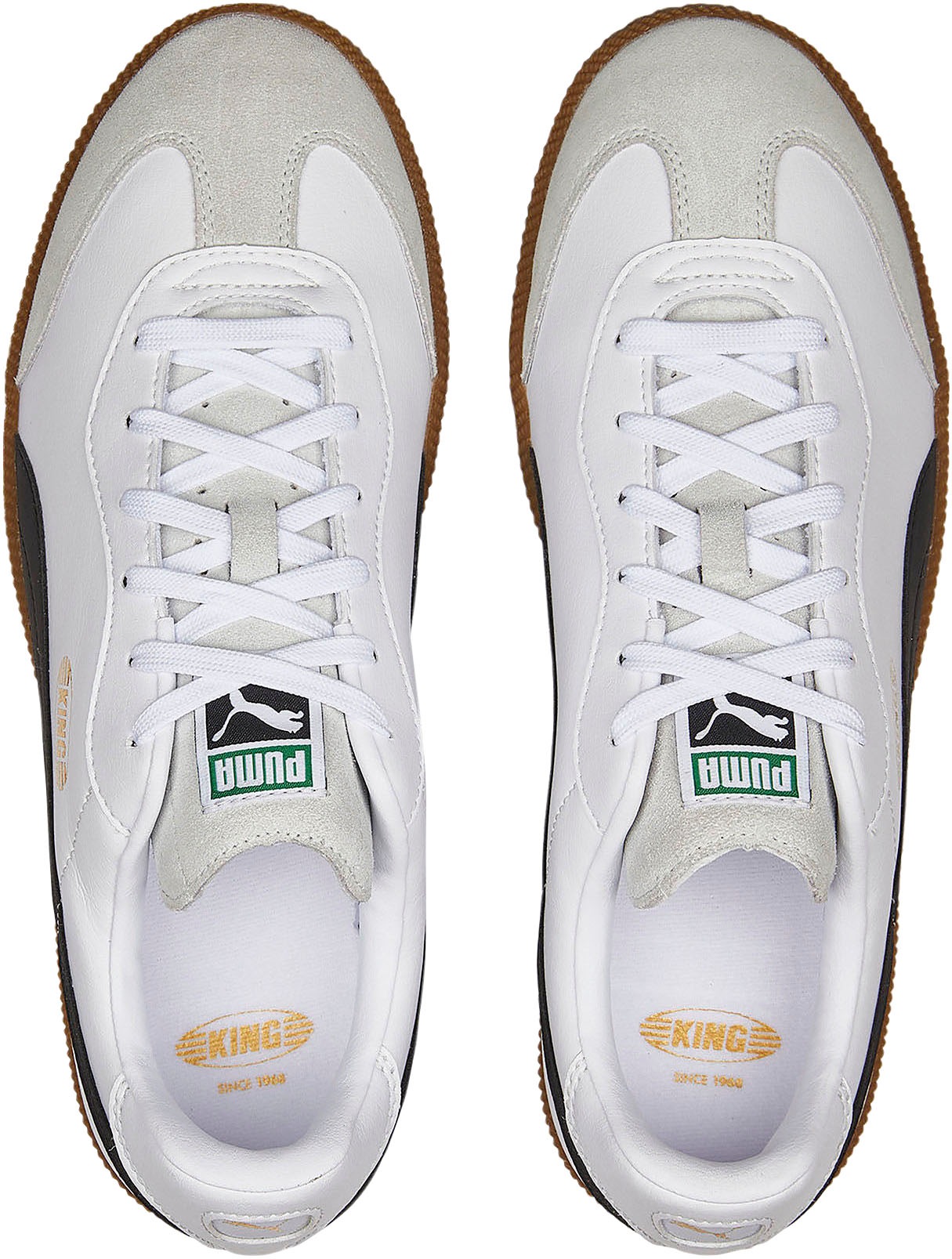 Sneaker PUMA "KING 21 IT", Damen, Gr. 40, schwarz-weiß (puma weiß, puma schwarz, gum), Synthetik, Schuhe Sneaker, mit Schnürung, leicht profilierte Gummi-Laufsohle 3