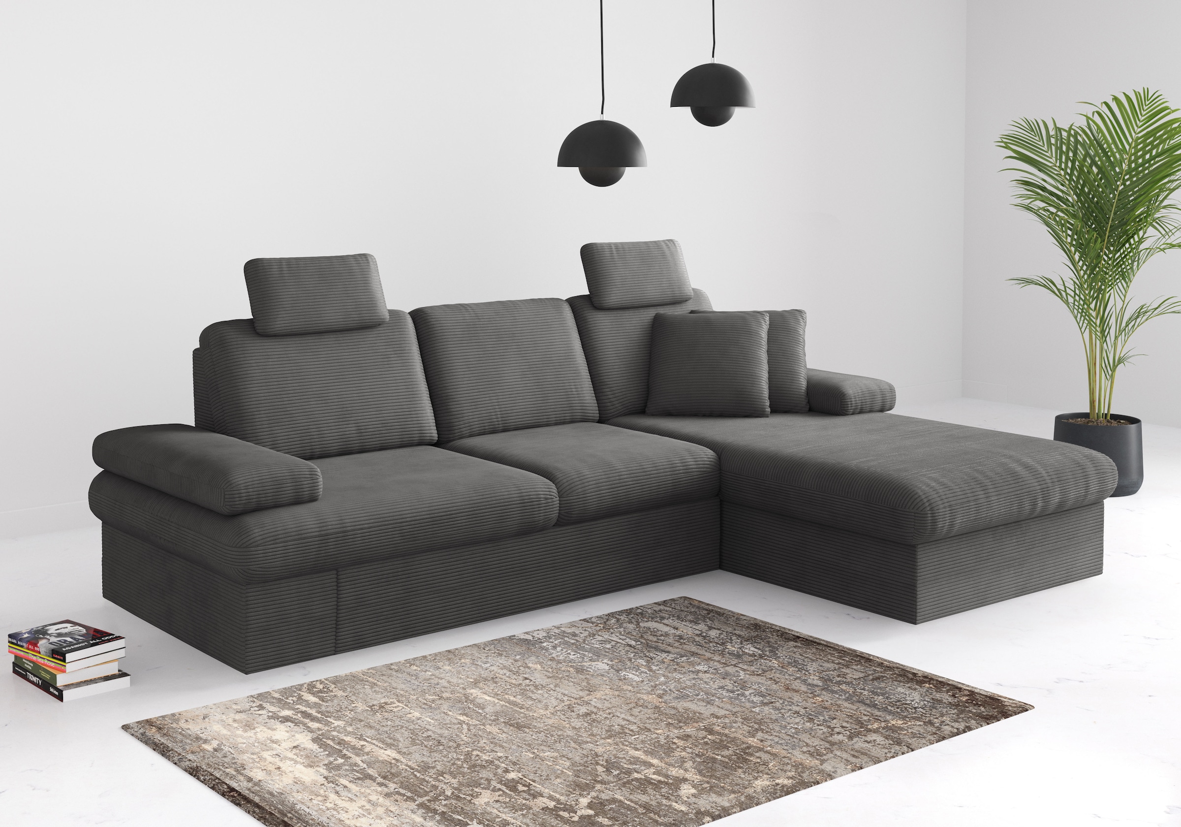 sit&more Ecksofa "Moreno L-Form, B: 247 cm", mit Armteilverstellung, option günstig online kaufen