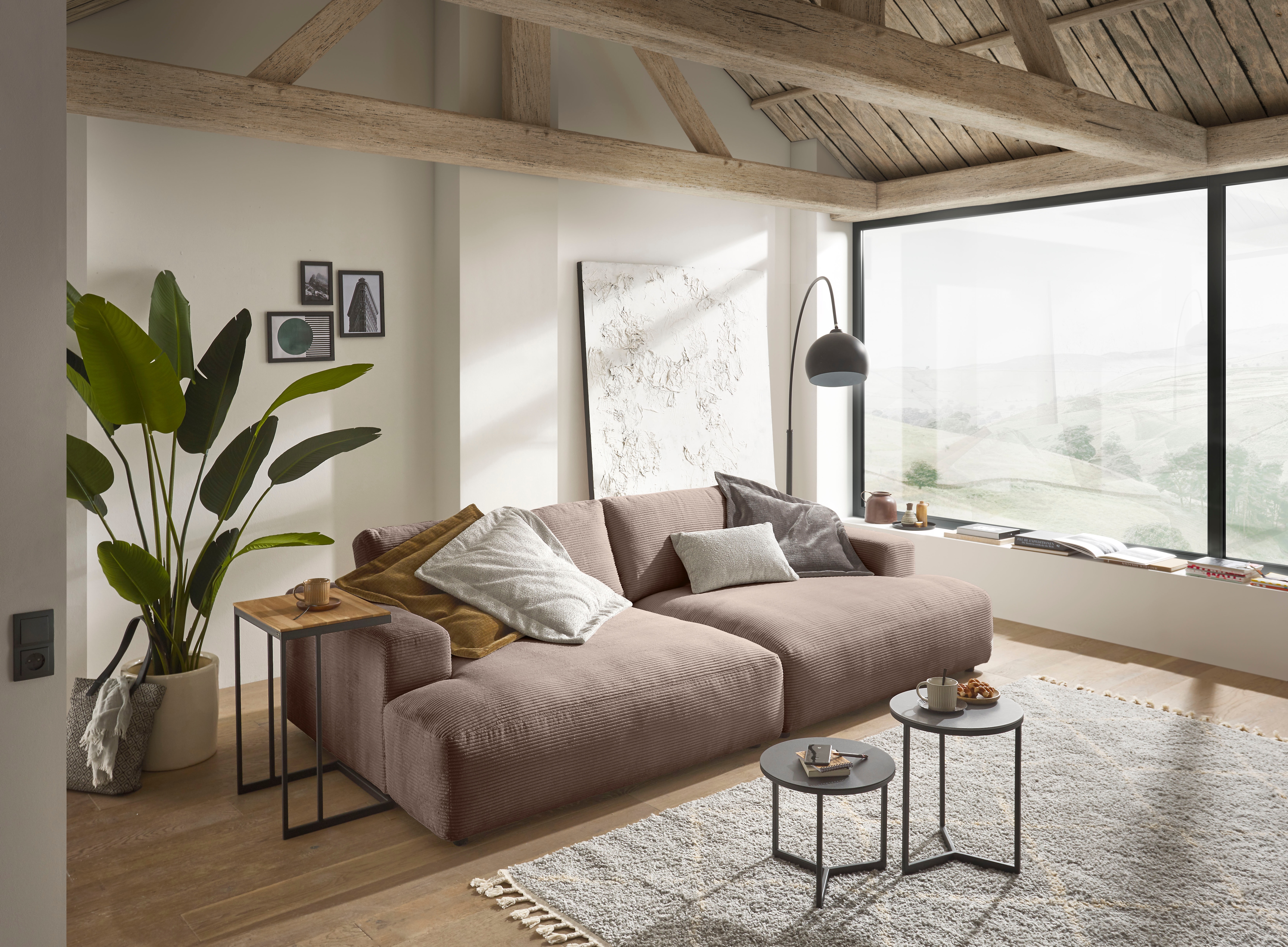 Musterring Loungesofa "Lucia Big Sofa, bequem, Mega-Sitzfläche, Cord Bezug, viel Platz" Cord-Bezug, Breite 292 cm