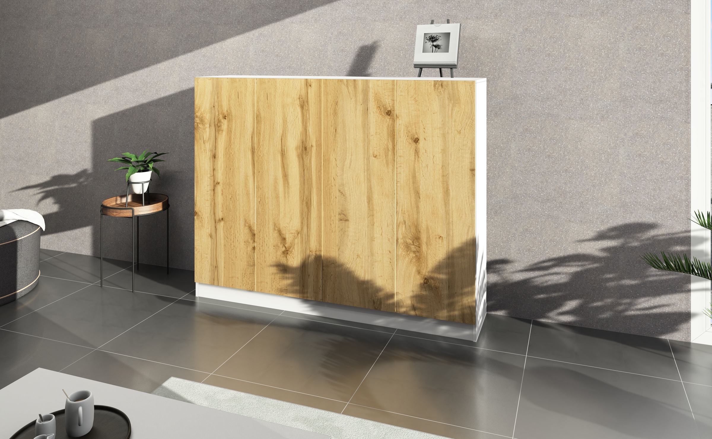 borchardt Möbel Schuhschrank "Vaasa, Schuhregal 4-türig mit 12 verstellbare günstig online kaufen