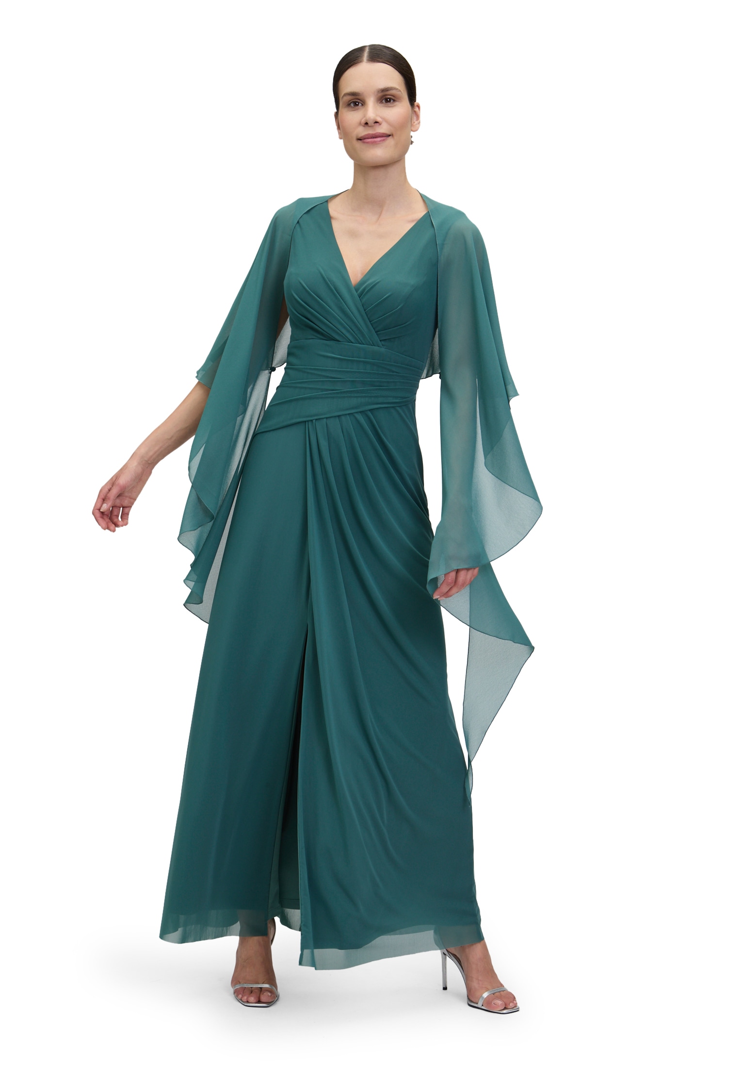 Vera Mont Multifunktionstuch "Damen Chiffonstola mit Volant" Nahtführung günstig online kaufen