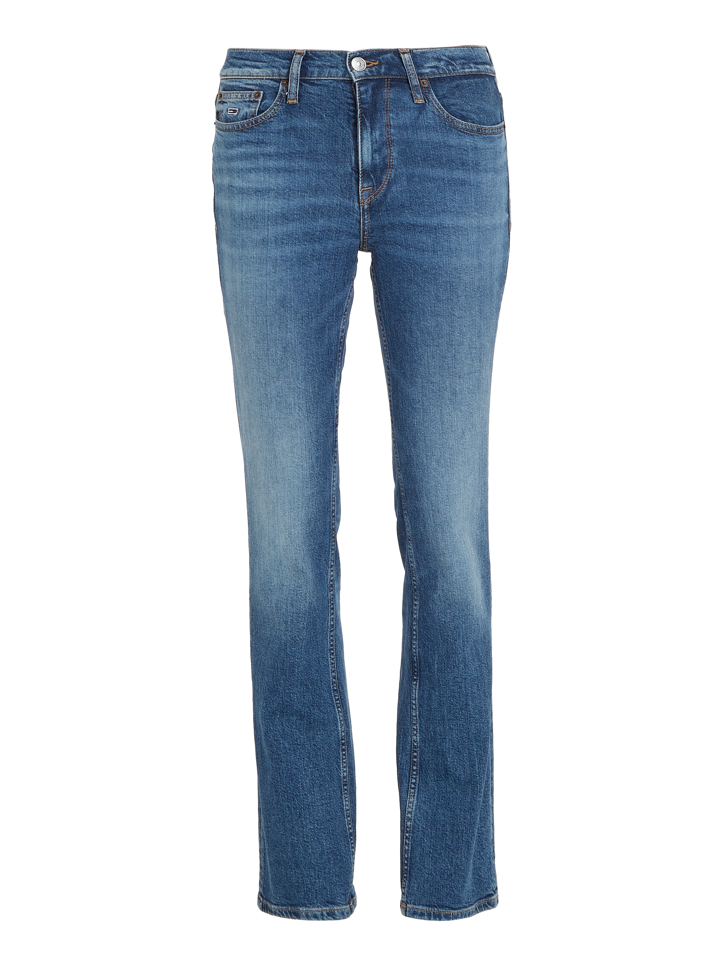 Tommy Jeans Straight-Jeans, mit Logobadge BAUR und | kaufen für Logostickerei
