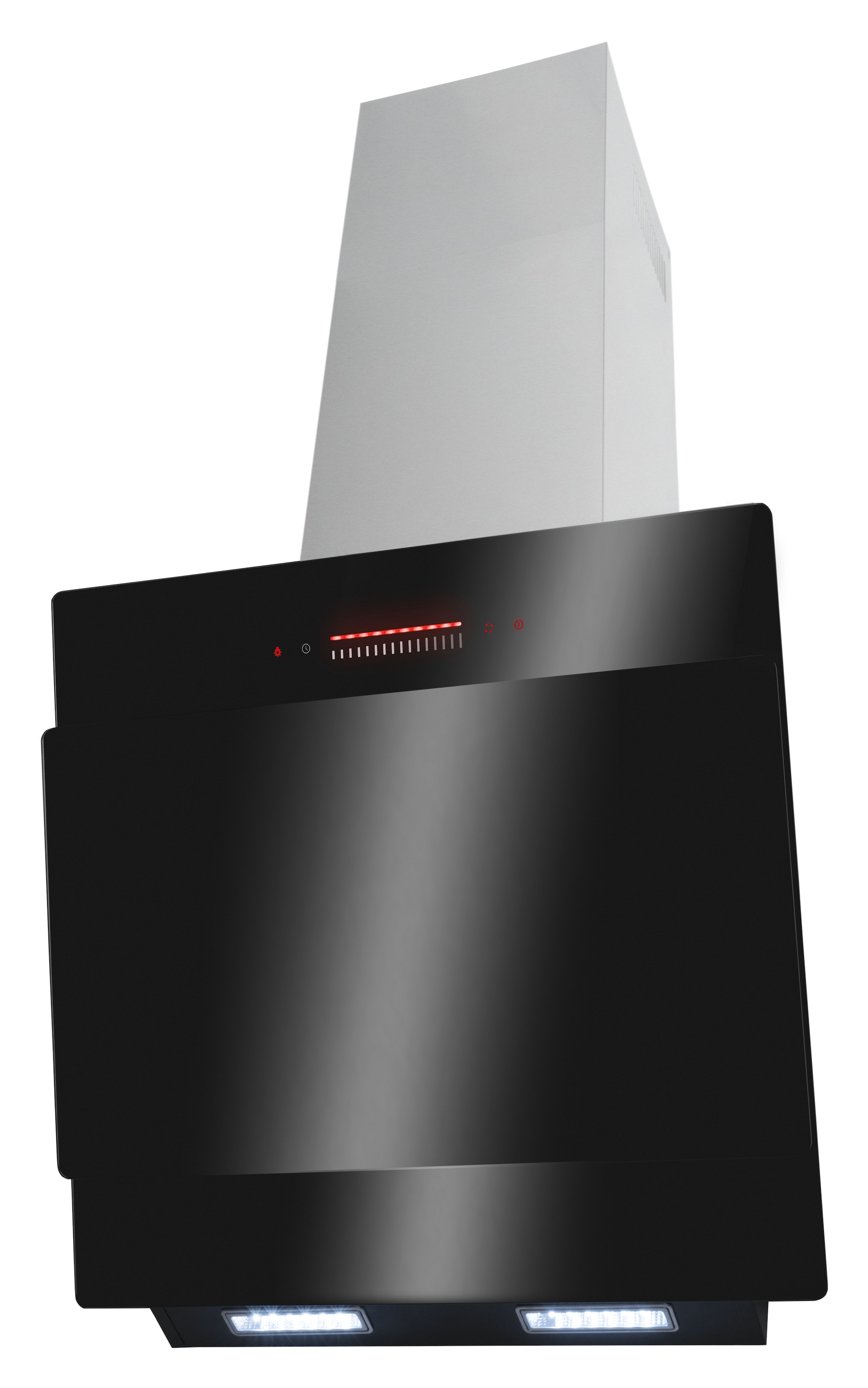 AMICA Kaminhaube "KHF 664 101 S", B:60cm H:134cm T:39,4cm, schwarz, Dunstabzugshauben, Kompaktes Haubendesign mit moderner Ausstrahlung