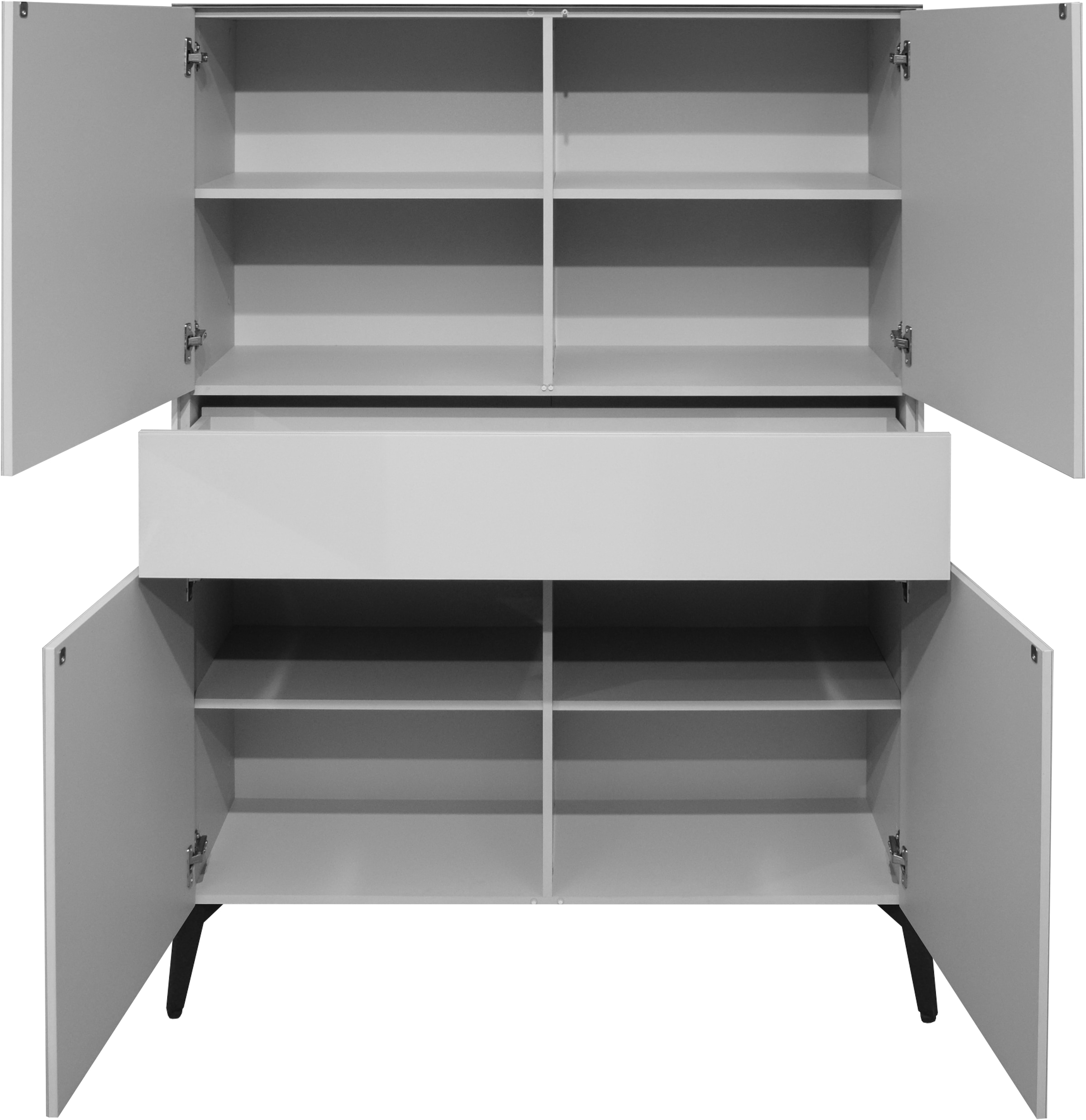 Mäusbacher Highboard »Imola TOPSELLER!«, (OTTOs Choice), Mäusbacher Highboard, Breite 121 cm, mit Glasfront und Glasoberplatte