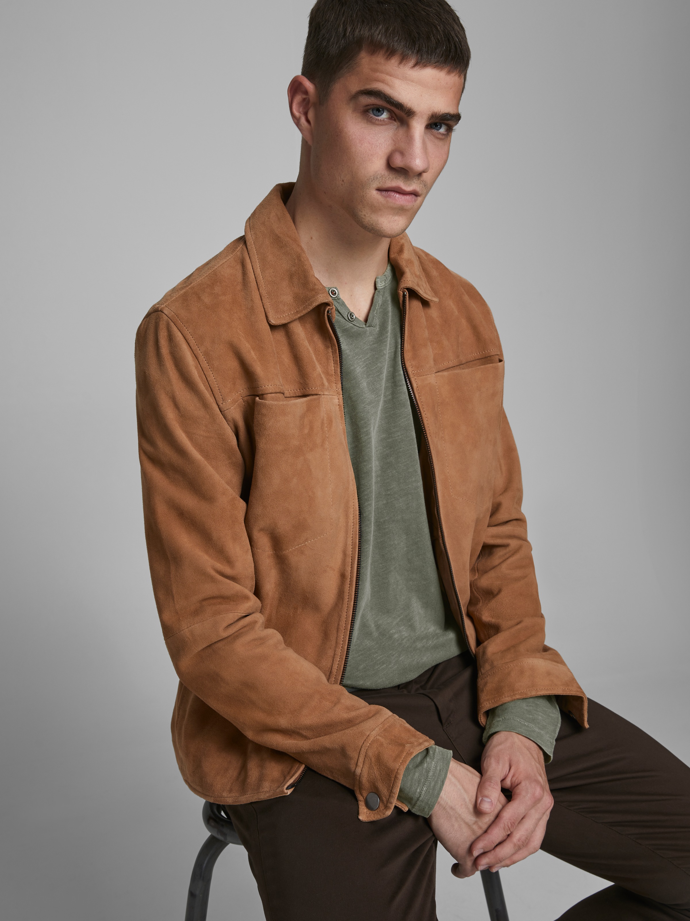 Jack & Jones Langarm-Poloshirt "JJESPLIT NECK TEE LS NOOS" Baumwolle, regul günstig online kaufen