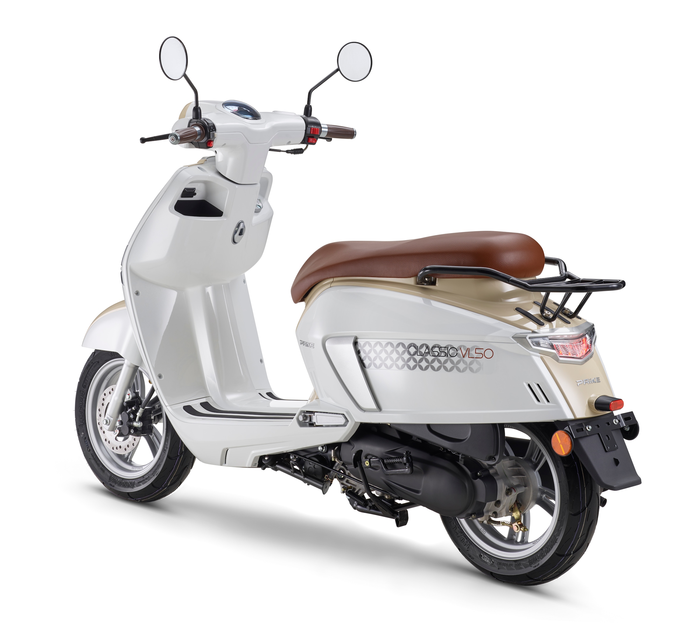 PRIKE Motorroller »Classic Roller VL50, (45km/h), 50 ccm« 50 cm³ 45 km/h Euro 5 3,12 Kraftstoffeinspritzung (EFI), Lenkerschloss, Staufach, Scooter, LED