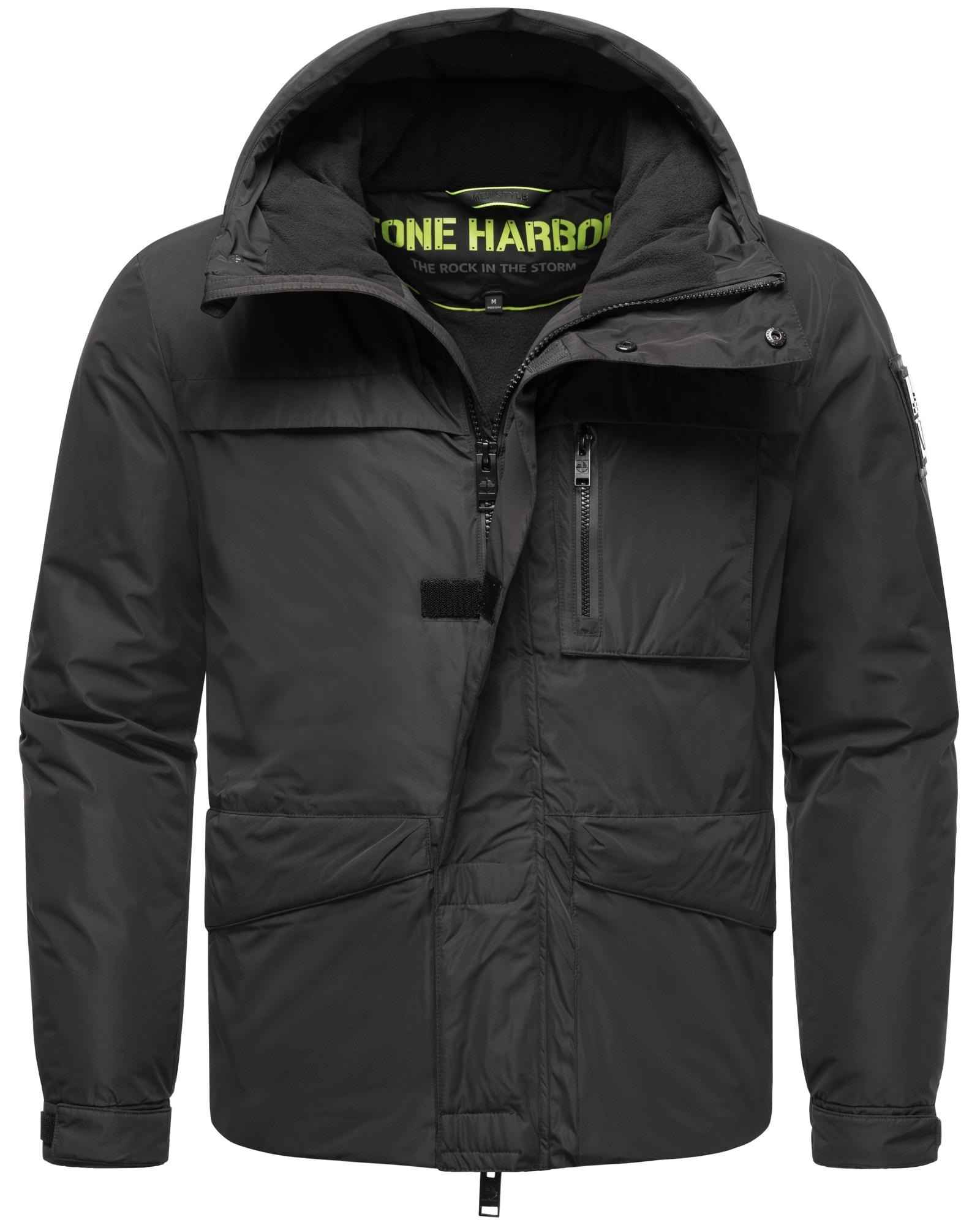 Stone Harbour Winterjacke »Yorchii XX«, mit Kapuze, Herren Outdoorjacke mit Fleece-Innenfutter