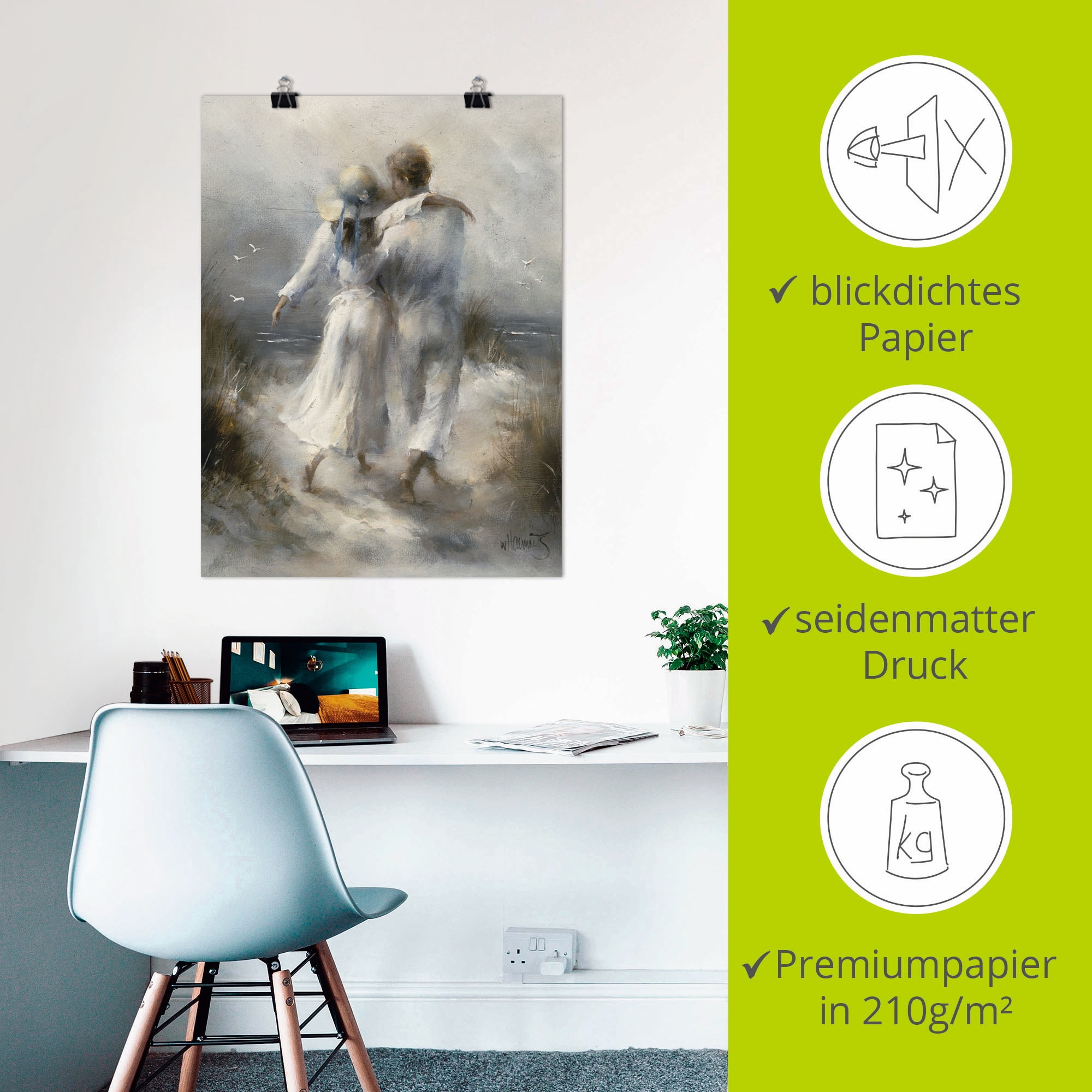 Artland Wandbild »Romantik«, Paar, (1 St.), als Leinwandbild, Poster, Wandaufkleber in verschied. Größen
