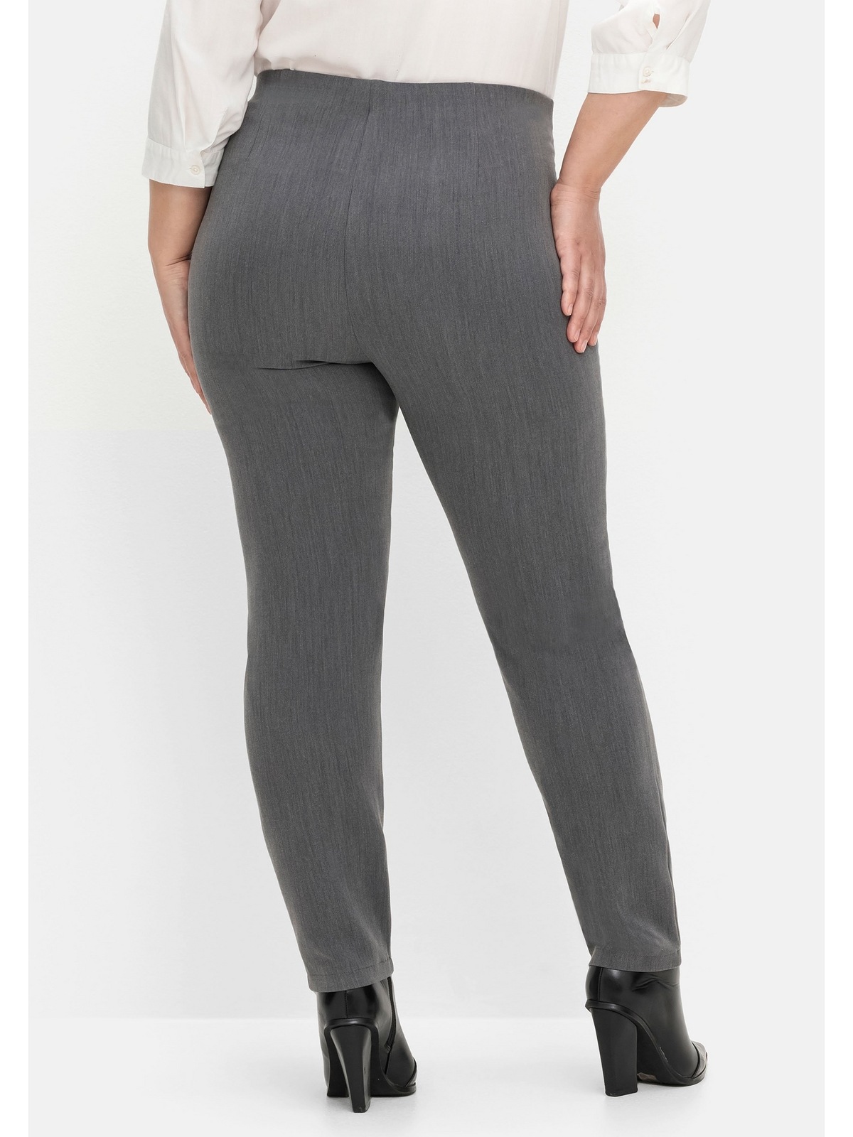 Sheego Stretch-Hose »Große Größen«, mit Schlupfbund, in melierter Optik