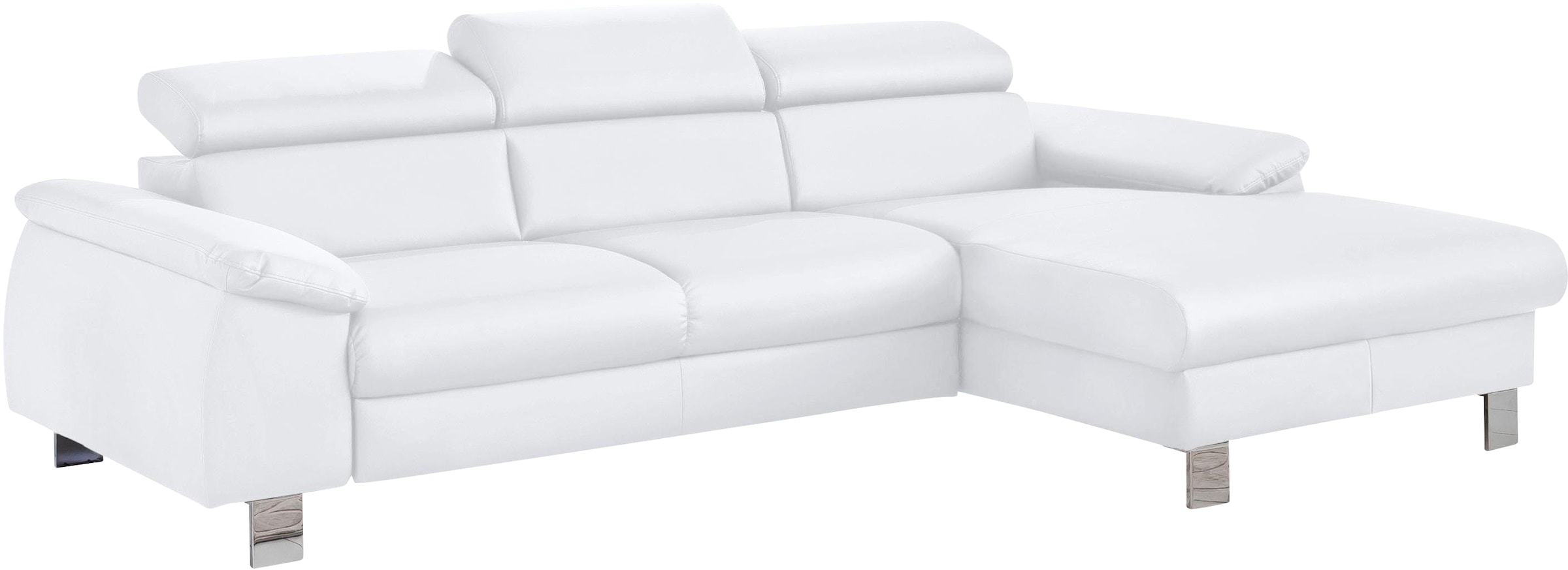COTTA Ecksofa "Komaris L-Form, B: 244 cm" mit Kopfteilverstellung, optional günstig online kaufen