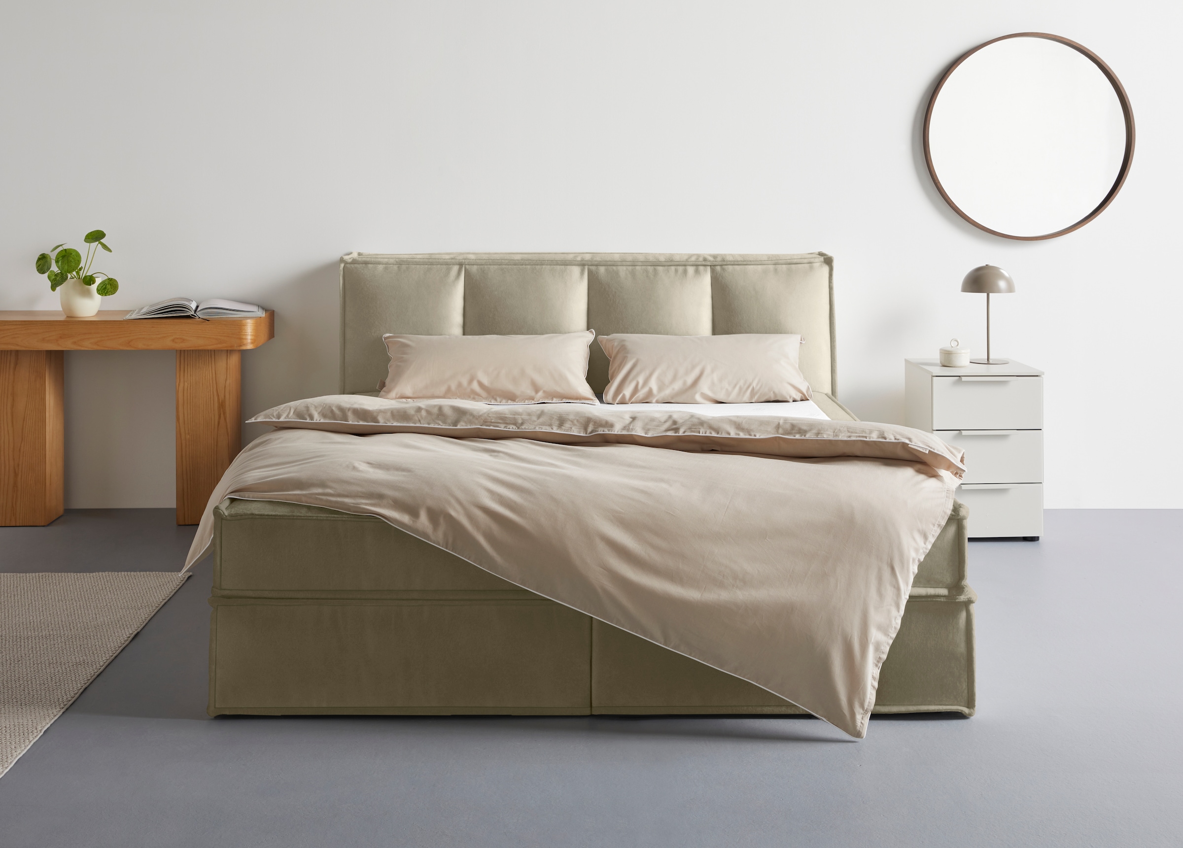 LeGer Home by Lena Gercke Boxspringbett »Addyson«, (Härtegrade H2, H3 und H4 wählbar), Boxspringbett inkl. Topper, 2 Matratzen