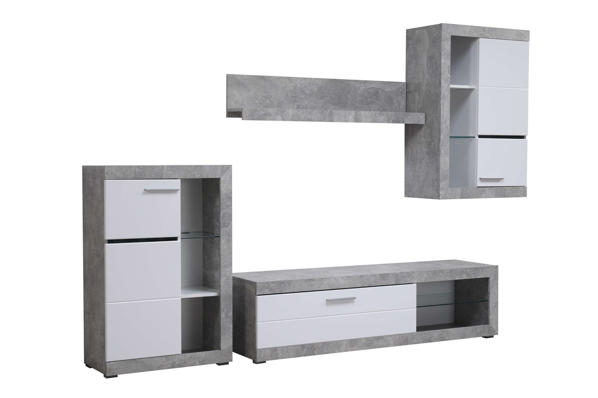 INOSIGN Wohnzimmer-Set "Rosso Wohnwand, Mediawand, Anbauwand, für TV bis 60 günstig online kaufen