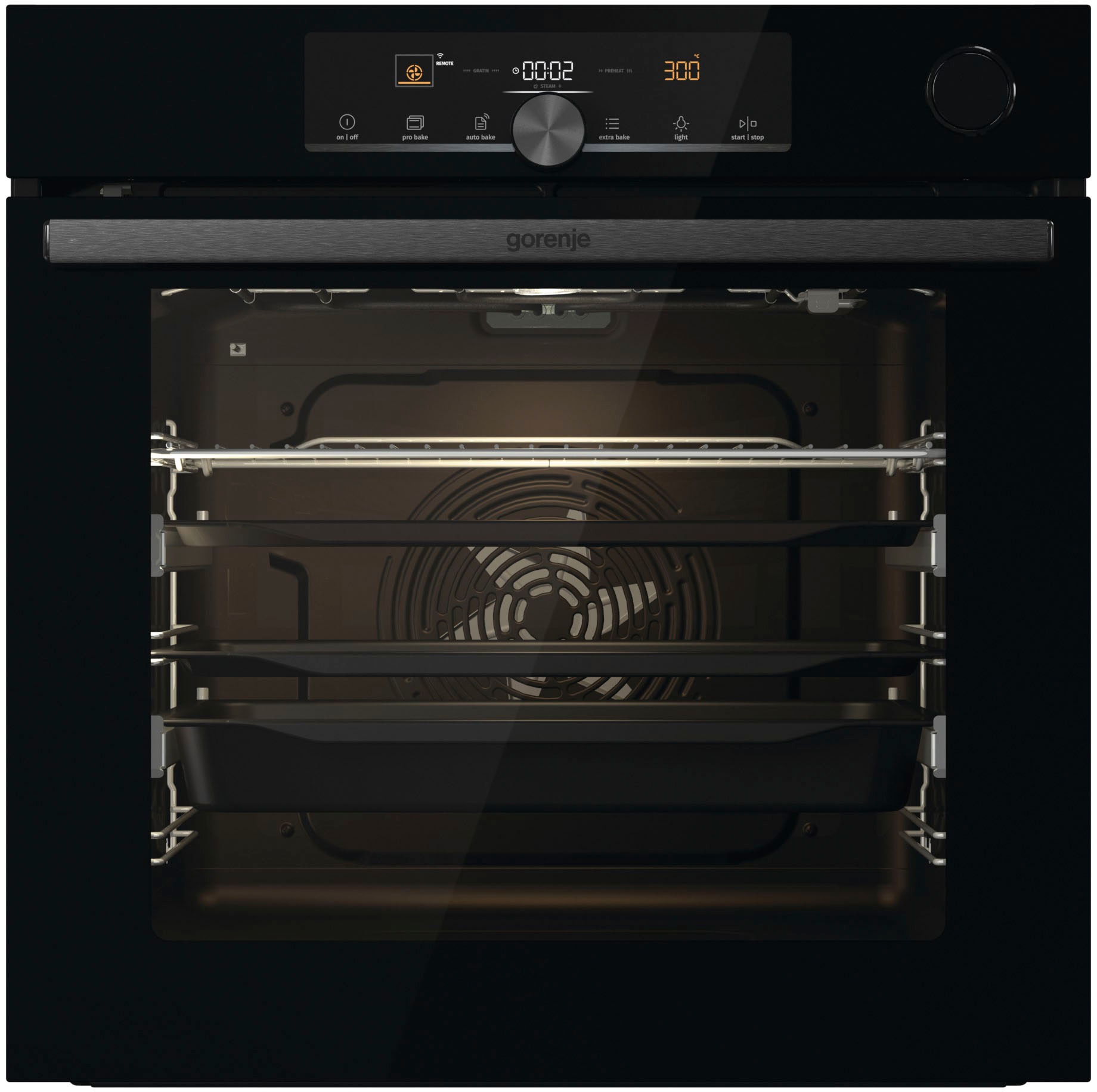 GORENJE Backofen "BPSA6747A08BGWI", Pyrolyse, 2fach Teleskopauszug, Wassertank für Dampf, AirFry-Funktion