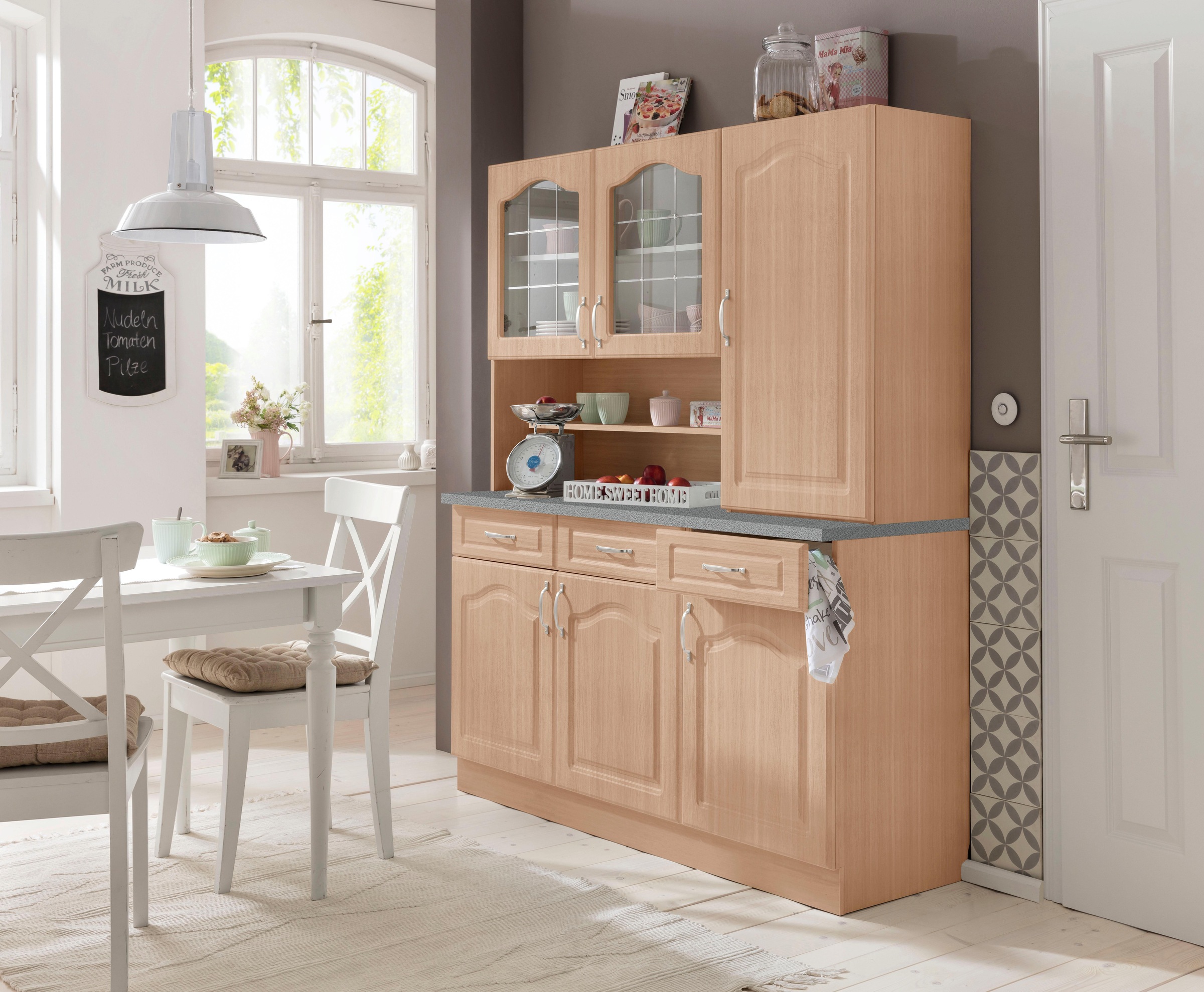 wiho Küchen Küchenbuffet "Linz", 150 cm breit, in Landhaus-Optik günstig online kaufen