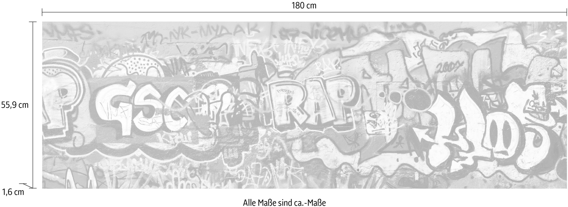 Express Küchen Küchenrückwand »Graffiti«, (1 tlg.)