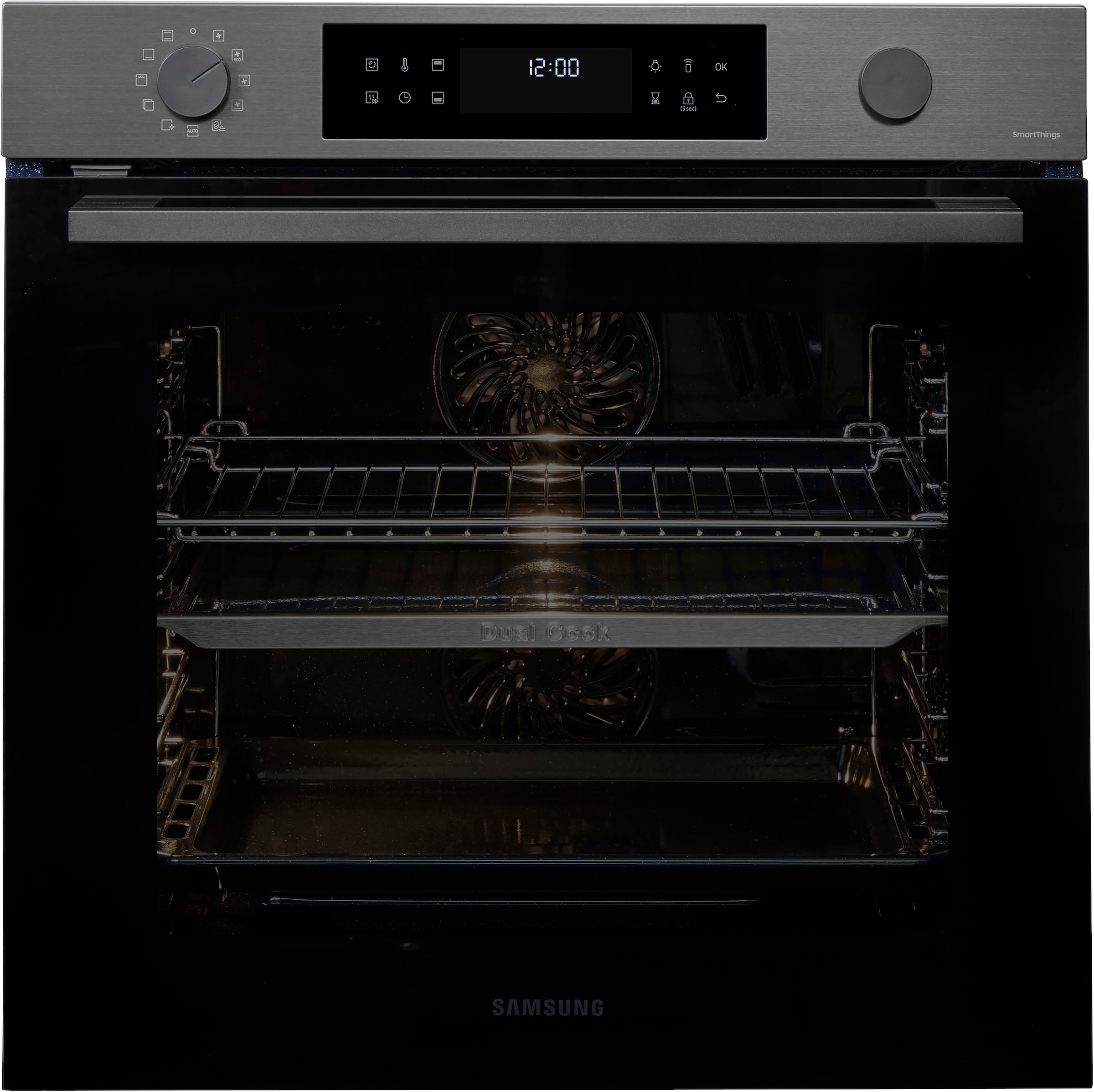 Samsung Pyrolyse Backofen Serie 4 »NV7B44503DB« mit Pyrolyse-Selbstreinigung Dual Cook – 1 Ofen. Zwei Garräume. Max. Flexibilität. In matter Optik.