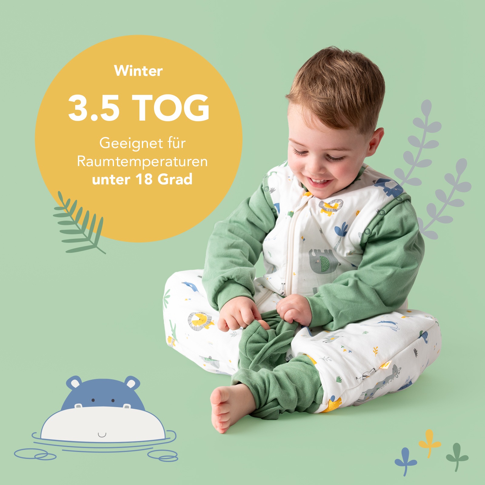 Schlummersack Babyschlafsack »Schlafsack mit Füßen 3.5 Tog«