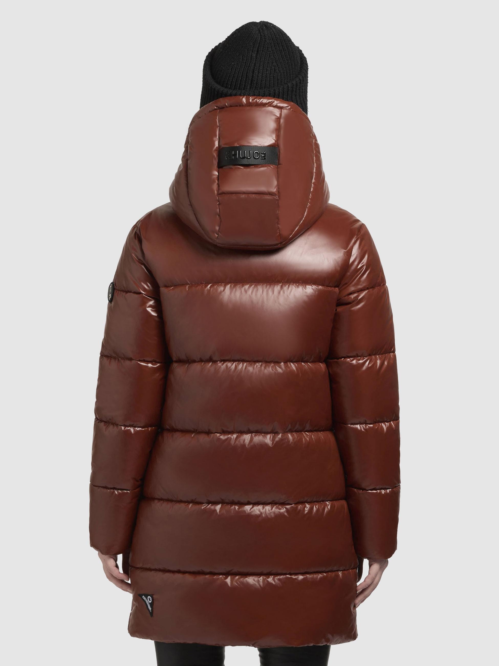 khujo Steppjacke »Jadet2-YM«, mit Kapuze, Schimmernder Winter Kurzmantel mit abnehmbarer Kapuze