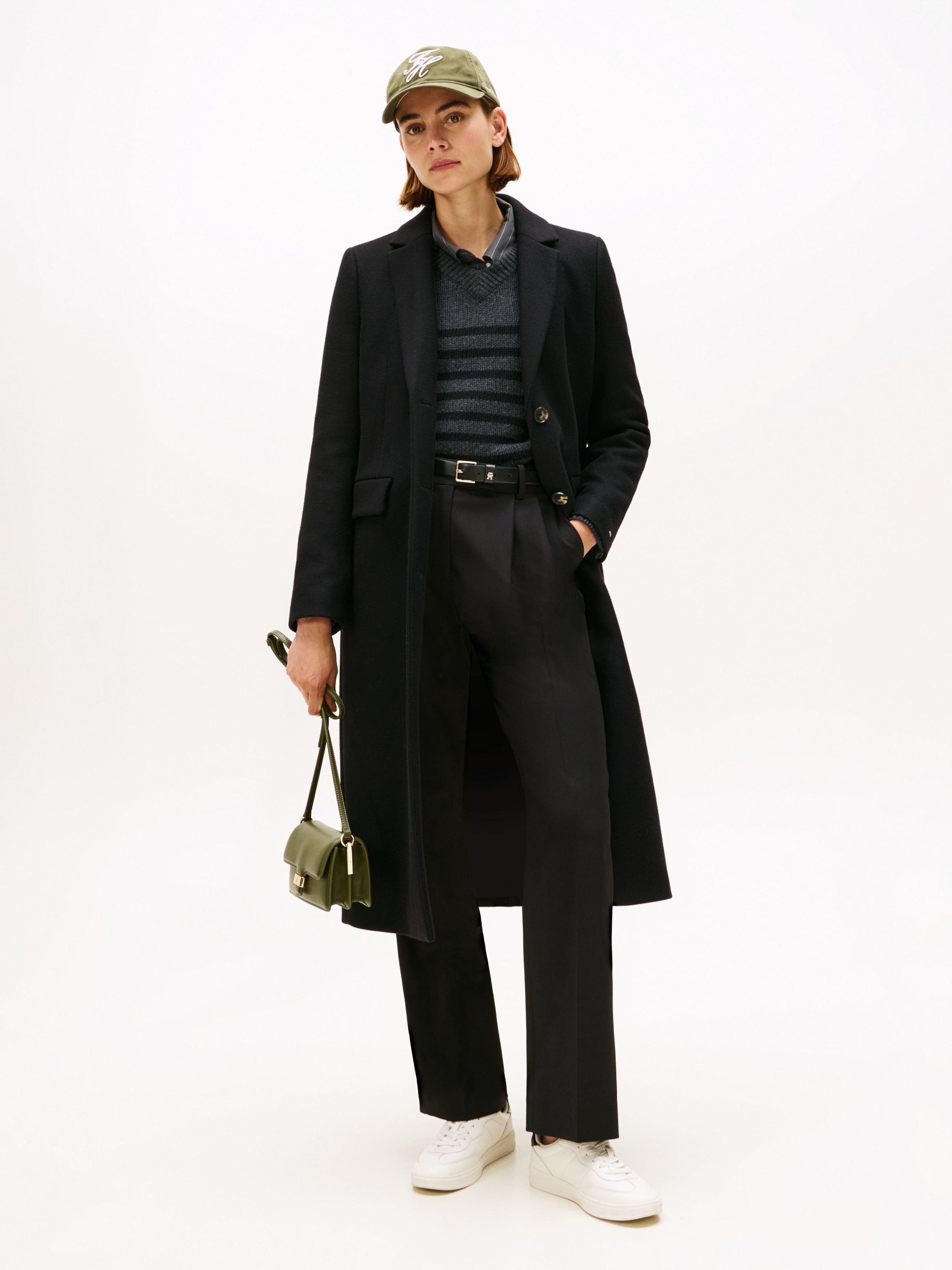 Tommy Hilfiger Langmantel »CLASSIC SB WOOL REG MAXI COAT«, mit Wolle und Kaschmir