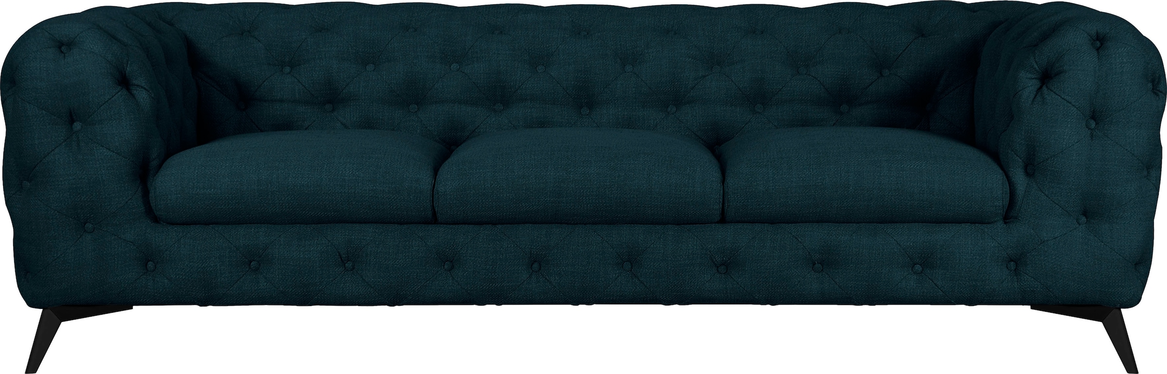 Leonique Chesterfield-Sofa "Glynis", aufwändige Knopfheftung, moderne Chesterfield Optik, Fußfarbe wählbar