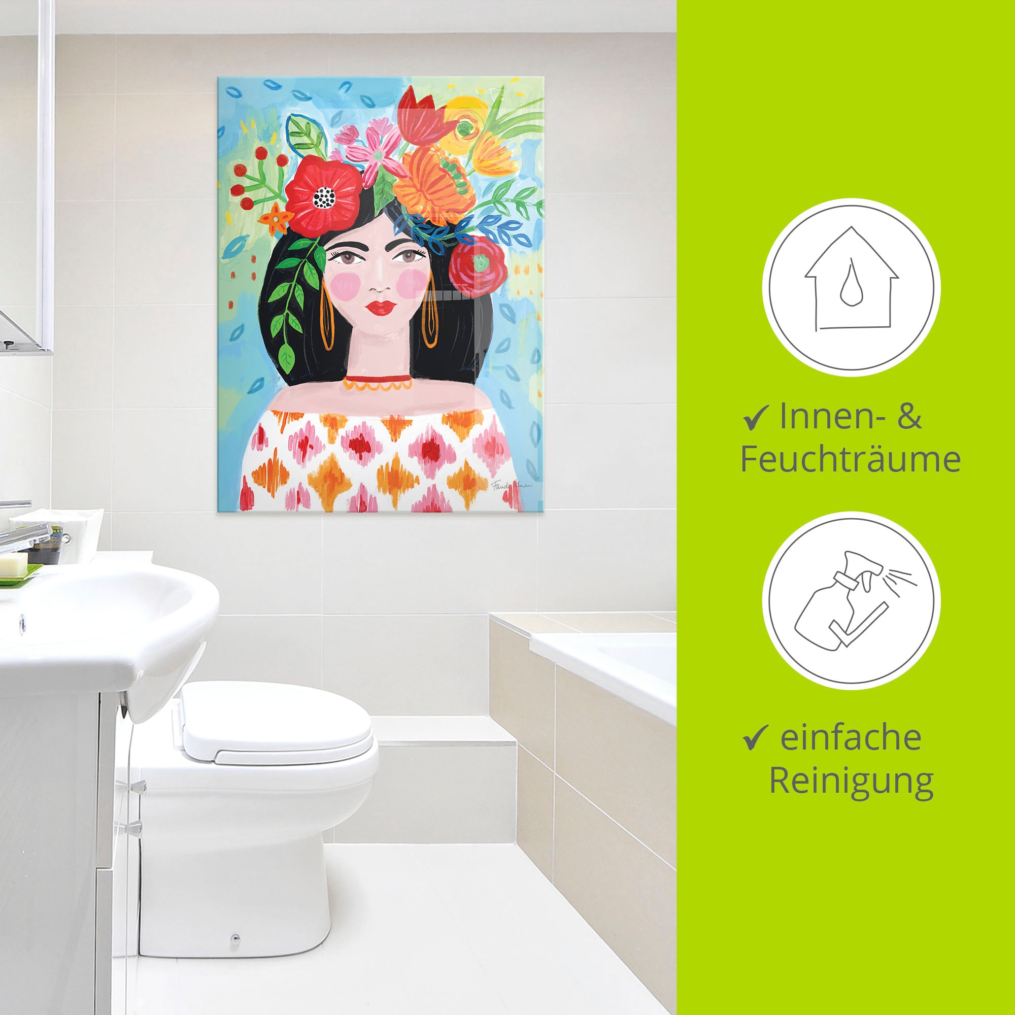 Artland Glasbild »Boho Girl I« Bilder von Frauen 1 Stk. tlg. in verschiedenen Größen