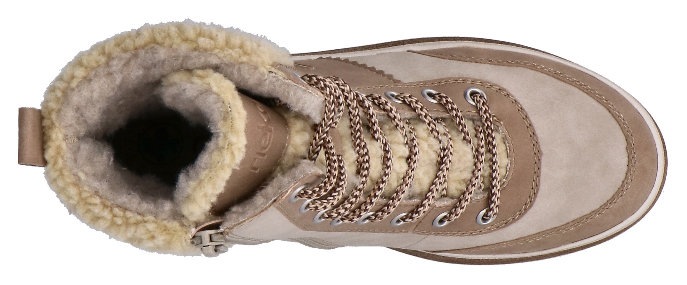 Rieker Winterstiefelette, Plateauboots, Winterboots, Schnürboots mit Innenreißverschluss