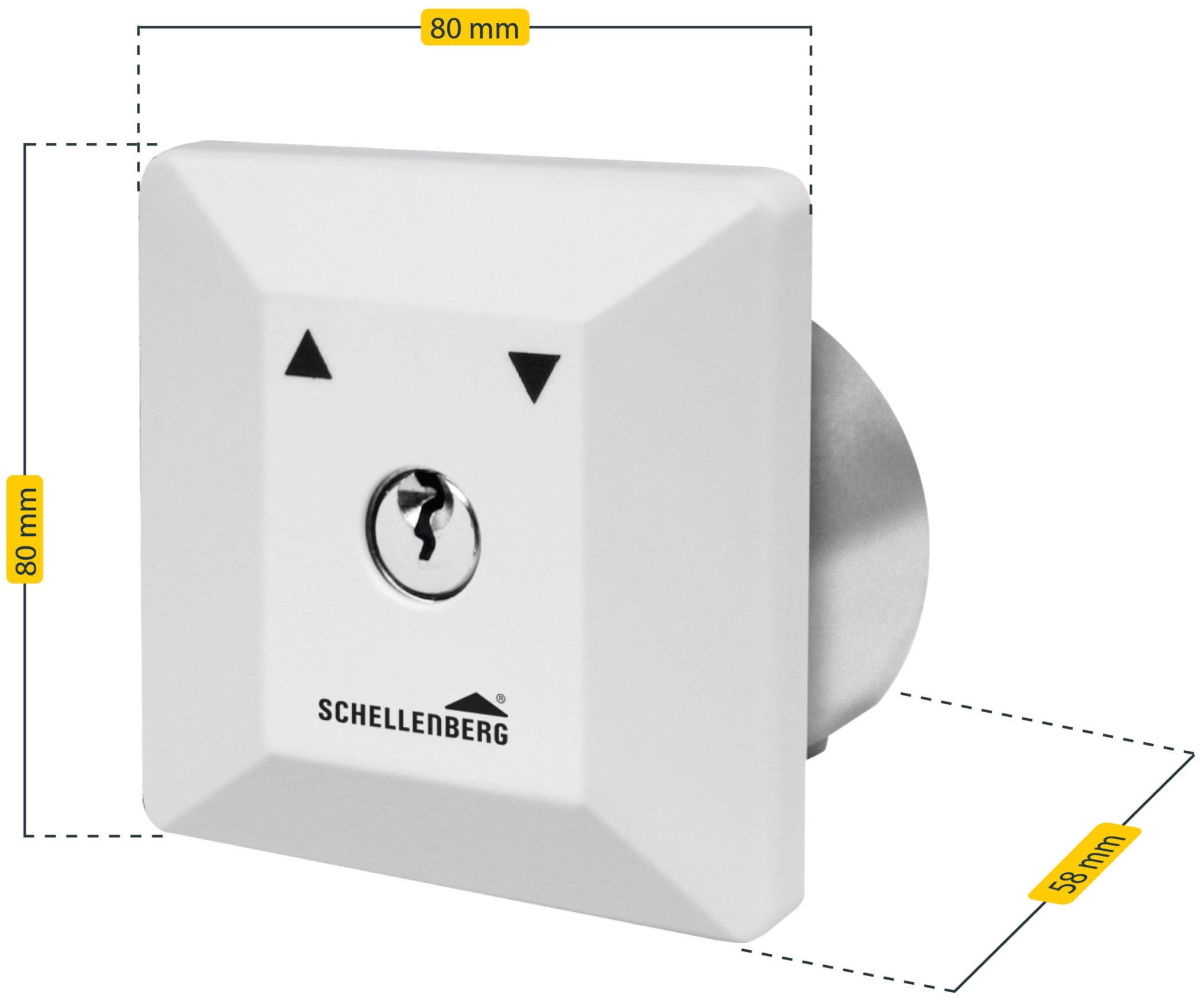 SCHELLENBERG Schalter »Schlüsselschalter Unterputz«, zur manuellen Bedienung eines elektrischen Torantriebs