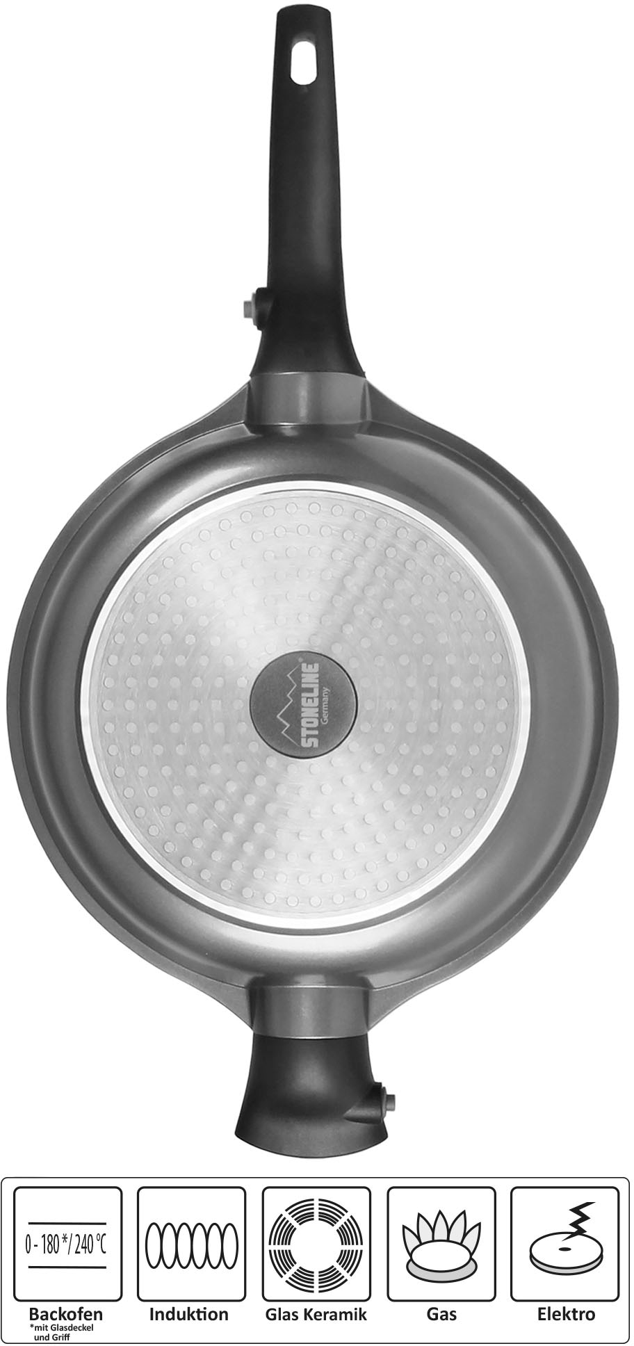 STONELINE Schmorpfanne »Imagination PLUS«, Aluminiumguss, Steinpartikel-Beschichtung, Ø 28 cm, Induktion