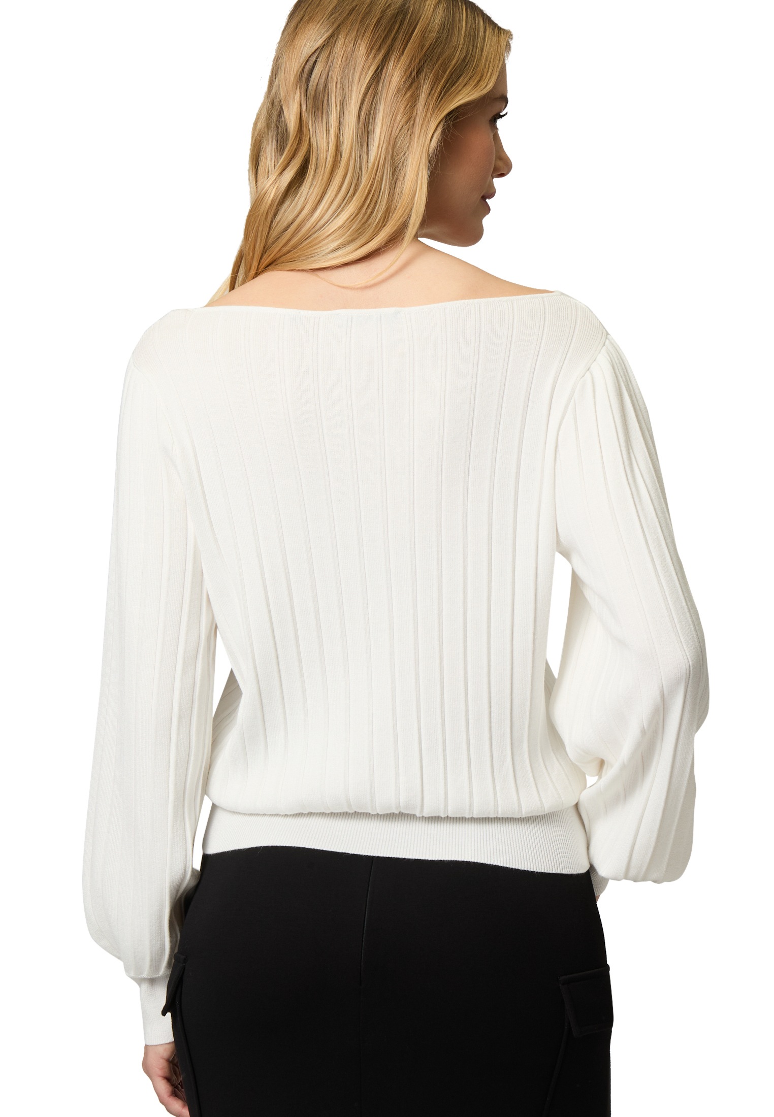 Zero Strickpullover »zero Pullover mit Ballonärmeln«, (1 tlg.), Plain/ohne Details