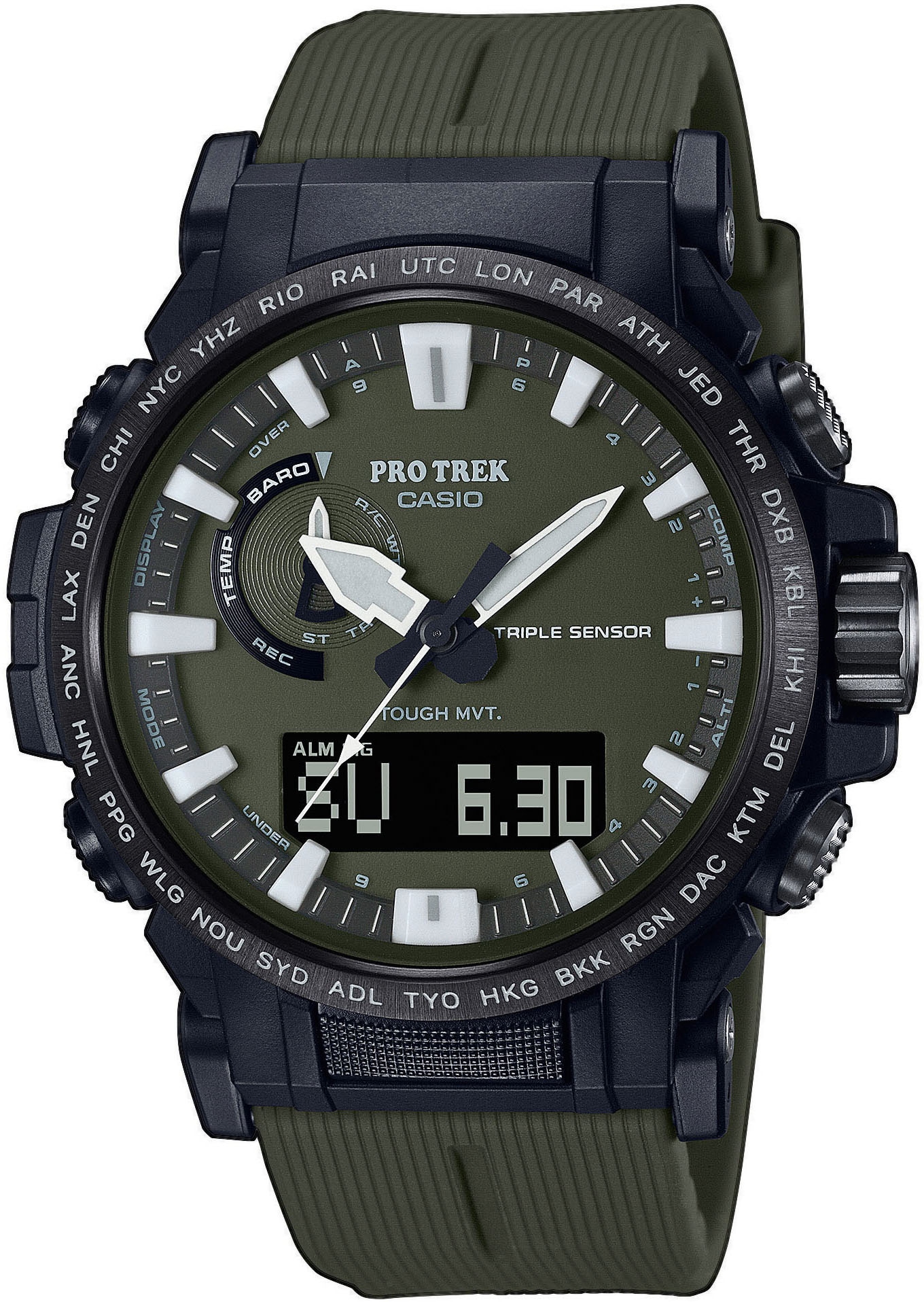 CASIO PRO TREK Funkchronograph Quarzuhr Armbanduhr He...