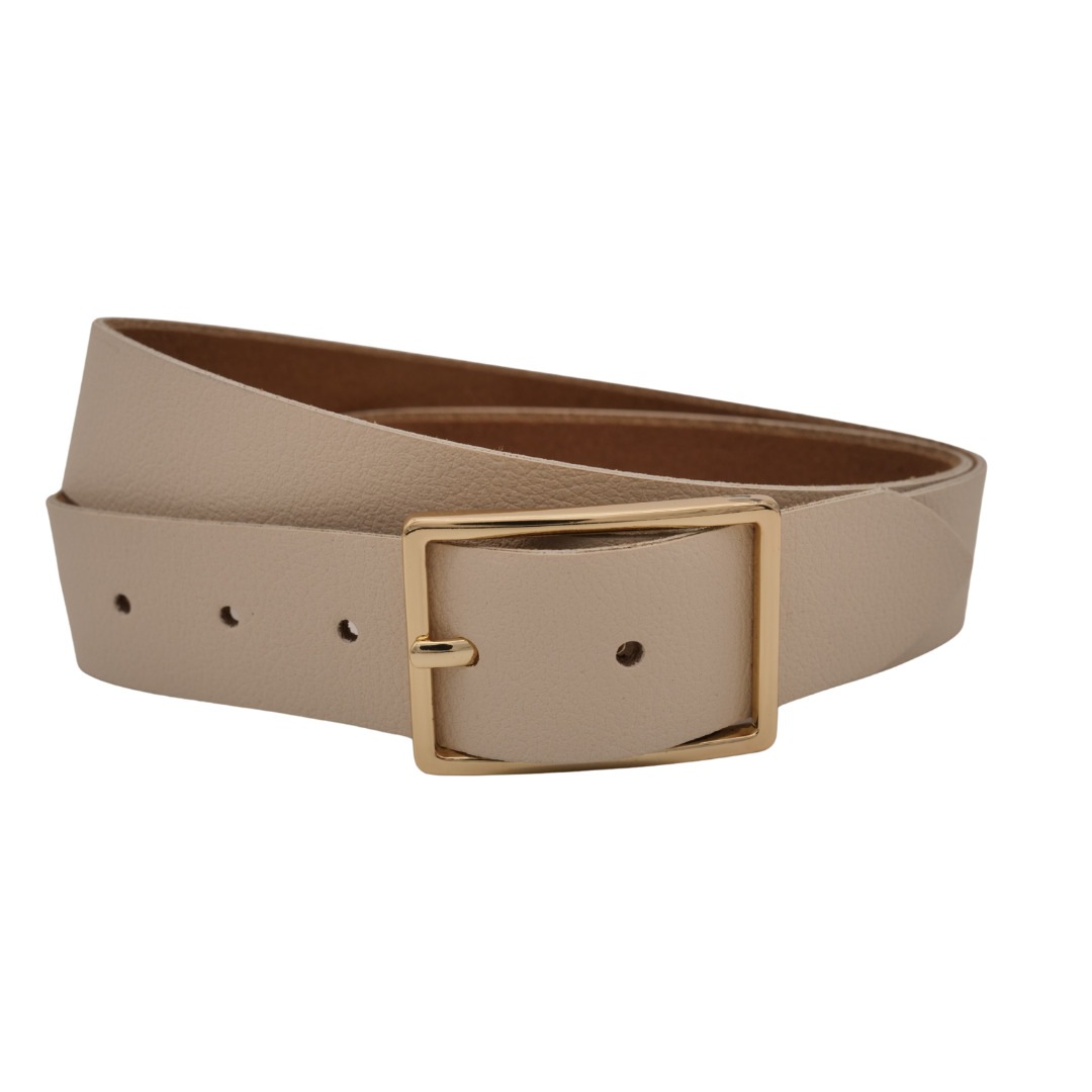 ANNAMATONI Damen Ledergürtel "AnnaMatoni Ledergürtel Lia Ledergürtel Lia"creme 105, Gr. 125, 100% Leder, Gürtel