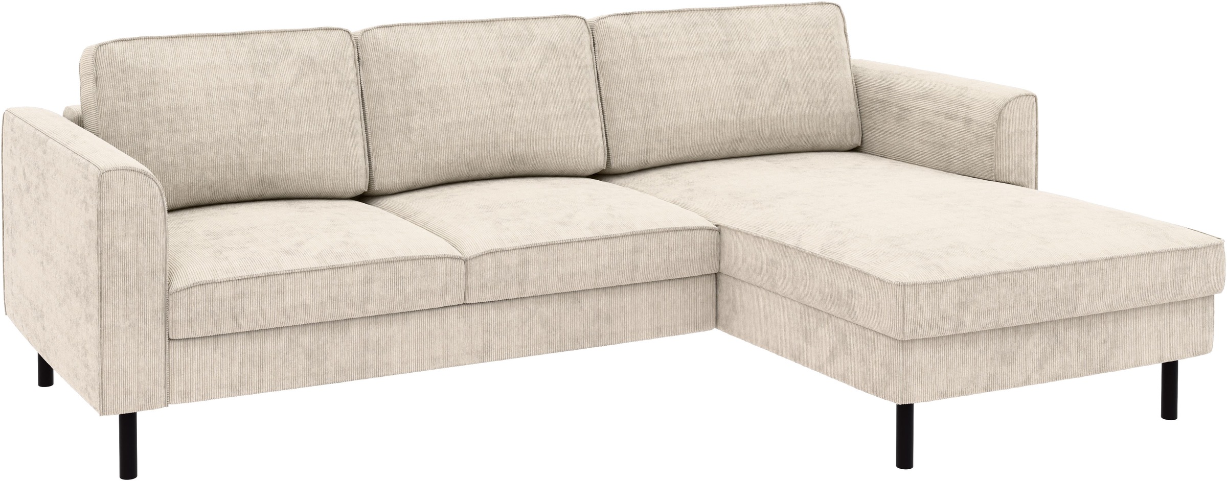 Home affaire Ecksofa »Booster Couch wahlweise mit Schlaffunktion und Bettkasten-auch in Cord«, Recamiere beidseitig montierbar, Sofa in L-Form, 232 cm