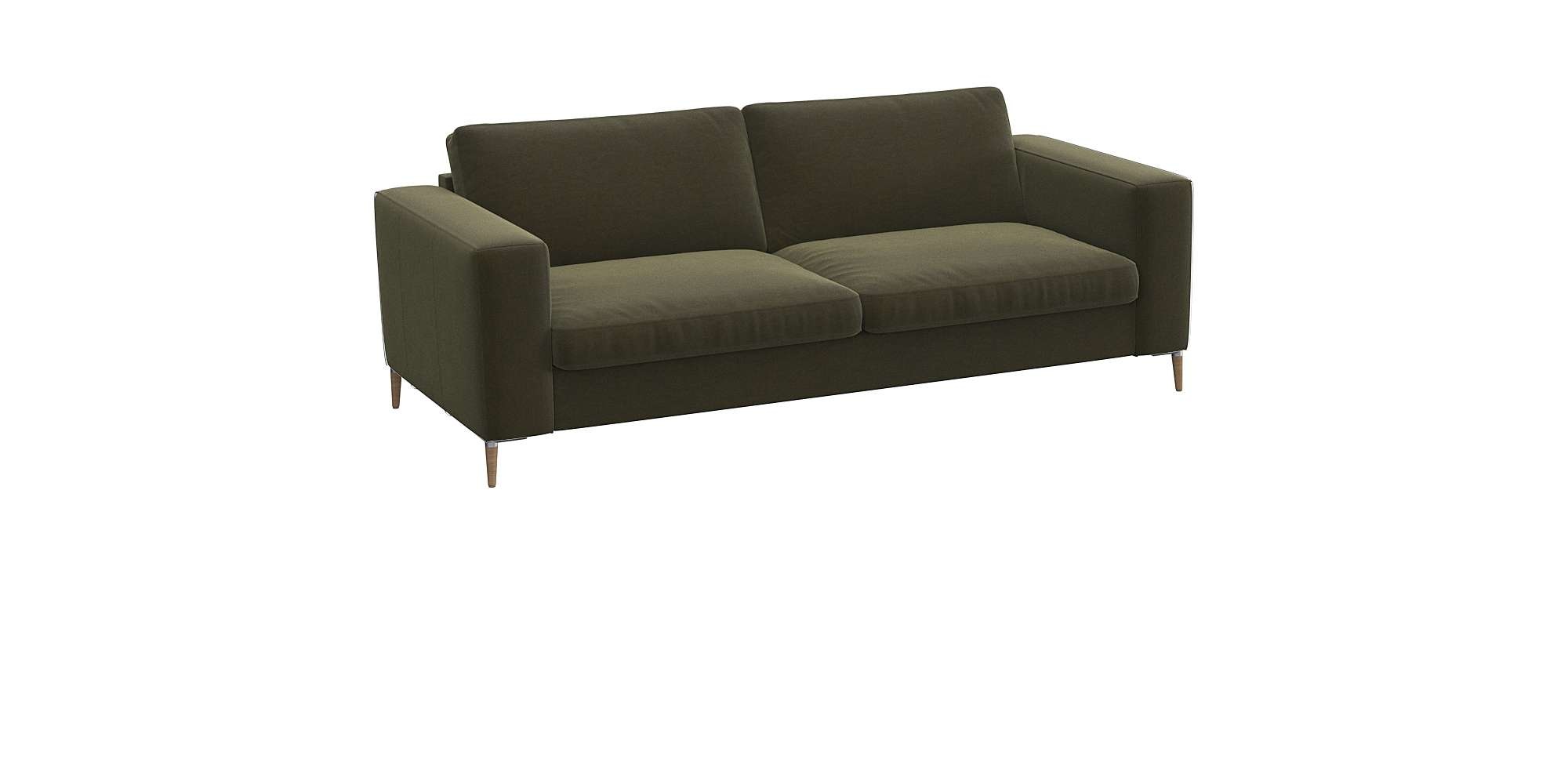 FLEXLUX 2,5-Sitzer »Fiore, super Sitzkomfort durch Kaltschaum,«, breite Armlehnen, Füße Alu+ Eiche