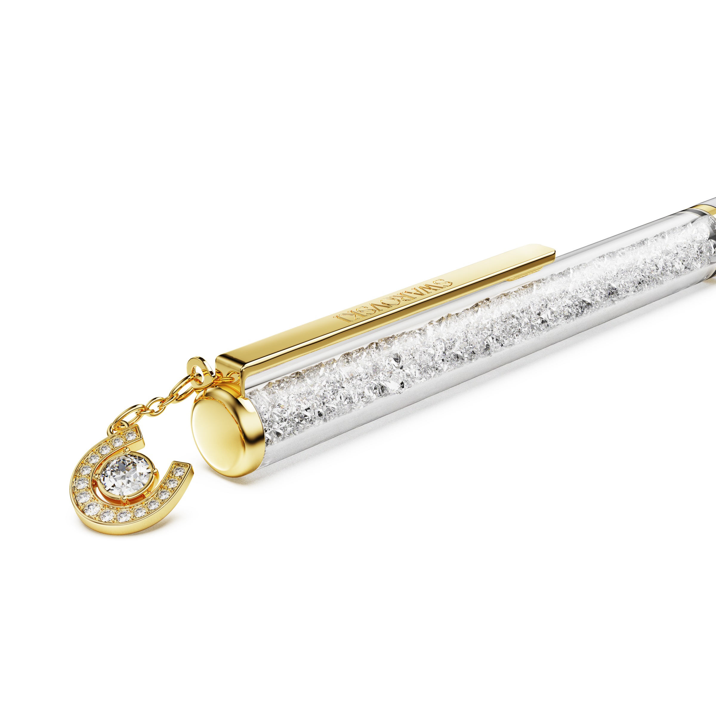Swarovski Drehkugelschreiber »Schreibgerät Geschenk CRYSTALLINE mit Hufeisen-Charm« mit Swarovski® Kristallen