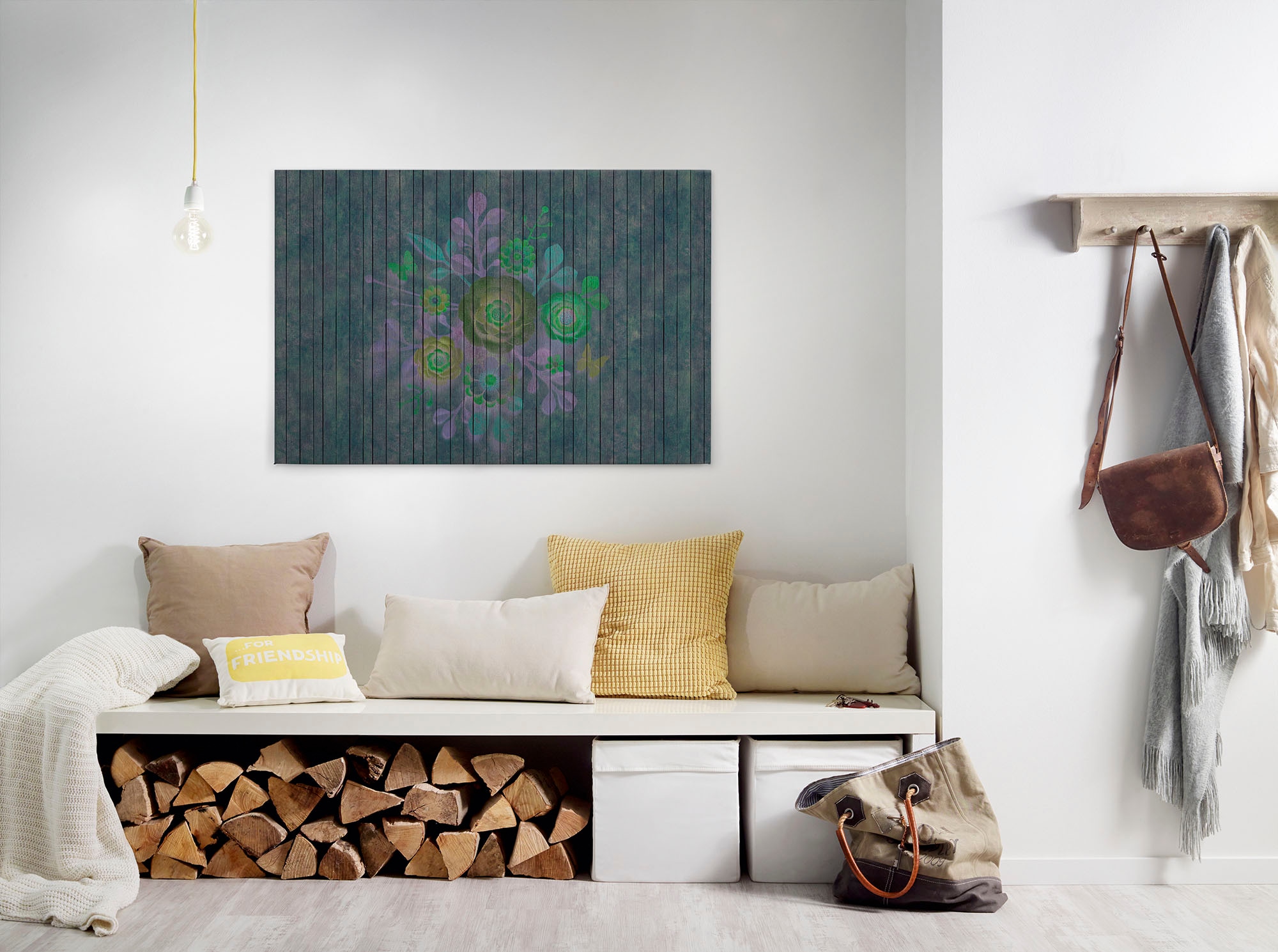 A.S. Création Leinwandbild "spray bouquet" Blumen Kunst 1 Stk. tlg. Keilrahmen Holz Blumen Floral Grafitti Leinwand-Bild Wohnzimmer modern