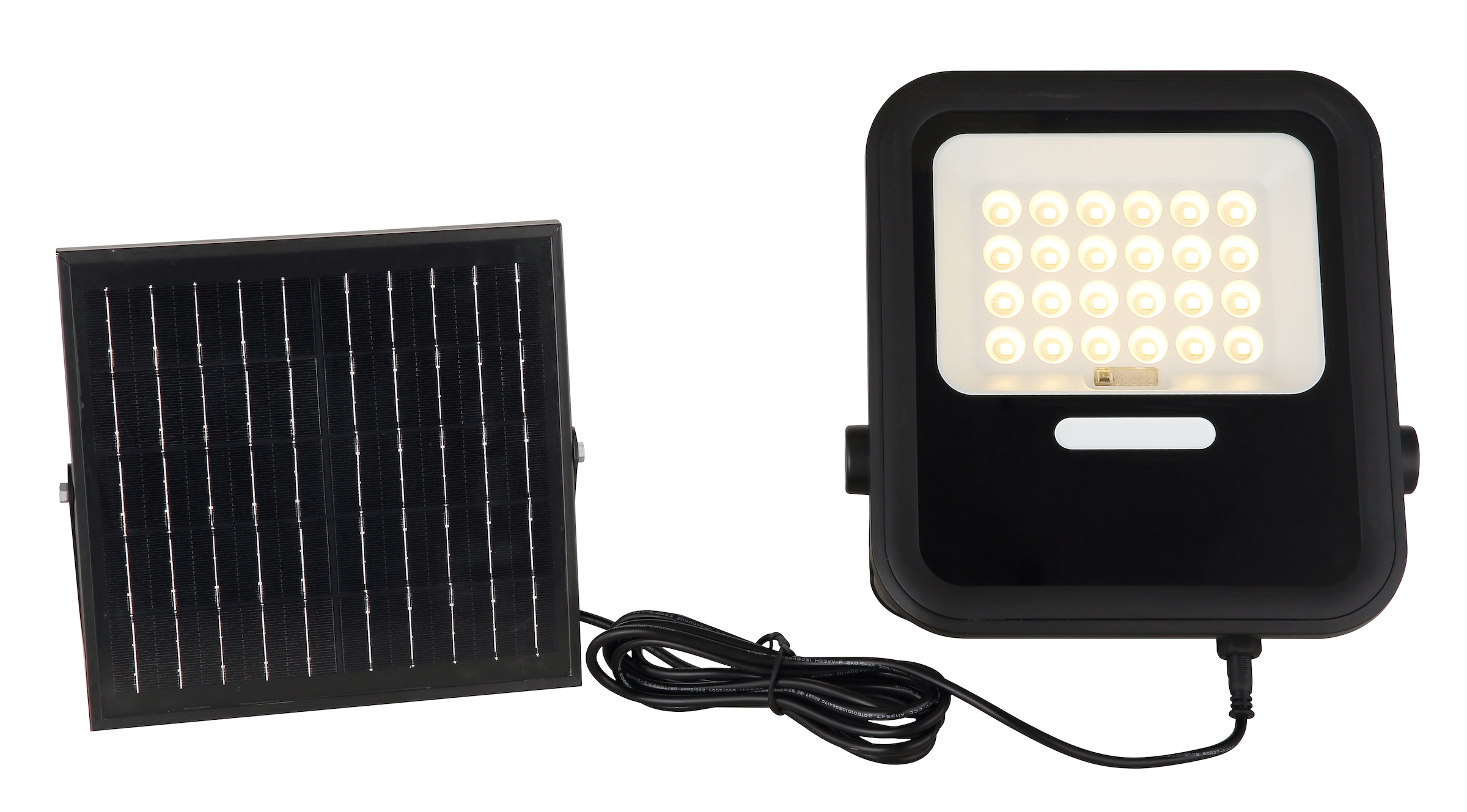 GLOBO LIGHTING LED Solarleuchte »SOLARLEUCHTE KUNSTSTOFF SCHWARZ MATT, 1XLED«, Leuchtmittel LED-Modul | LED fest integriert, Solar/IP65/beweglich/Garten/Außenbereich