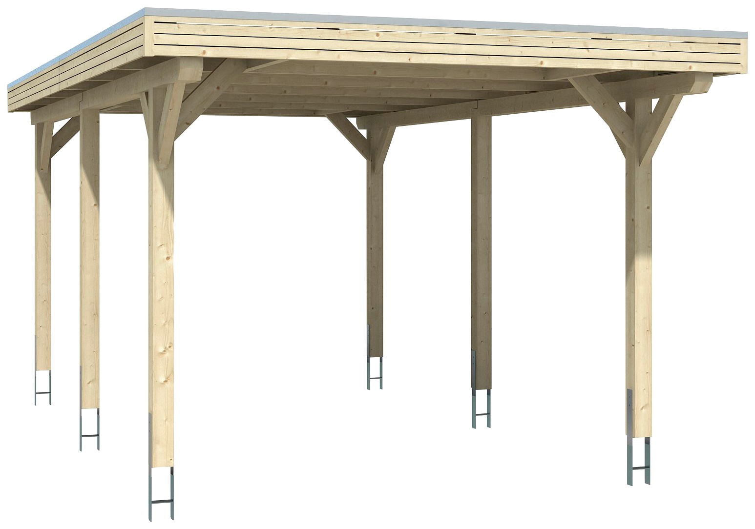 Skanholz Einzelcarport »Spessart« Leimholz 291 cm natur