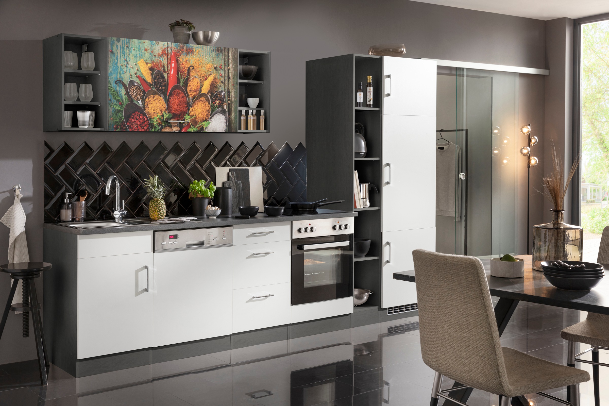 KOCHSTATION Küchenzeile "KS-Paris – Küchen mit einzigartigen Fotomotiven au günstig online kaufen