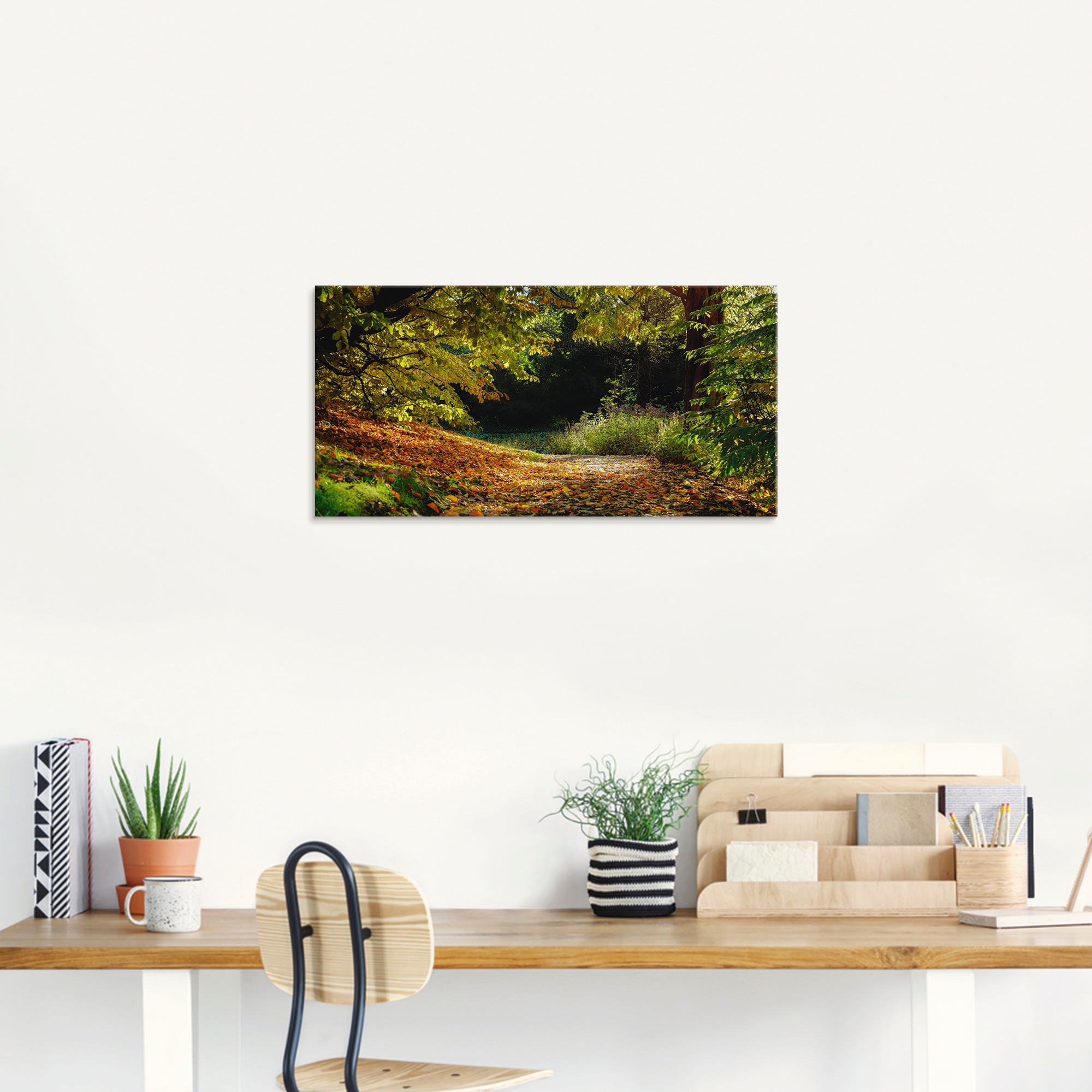 Artland Glasbild »Herbstteppich«, Wald, (1 St.), in verschiedenen Größen