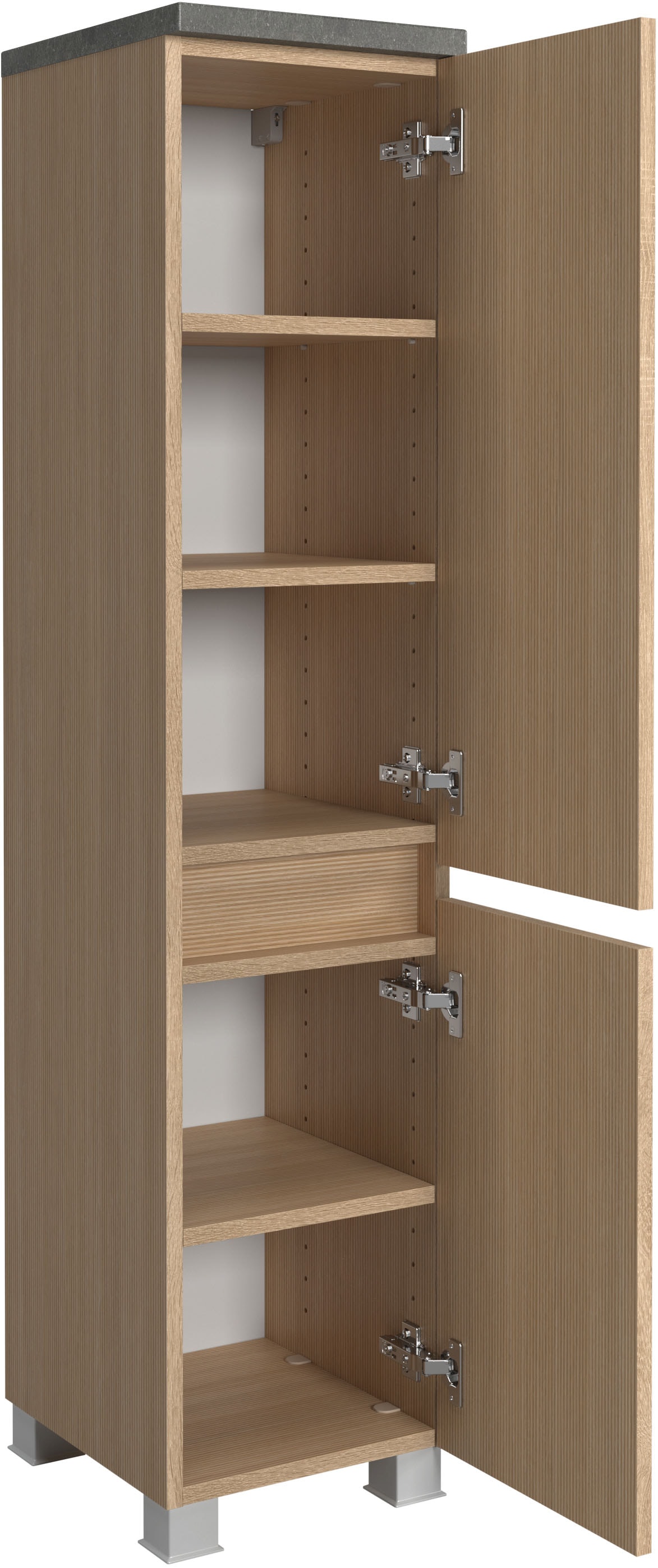 welltime Badmöbel-Set »Eixo«, Set 110 cm breit, Badmöbel mit LED-Beleuchtung