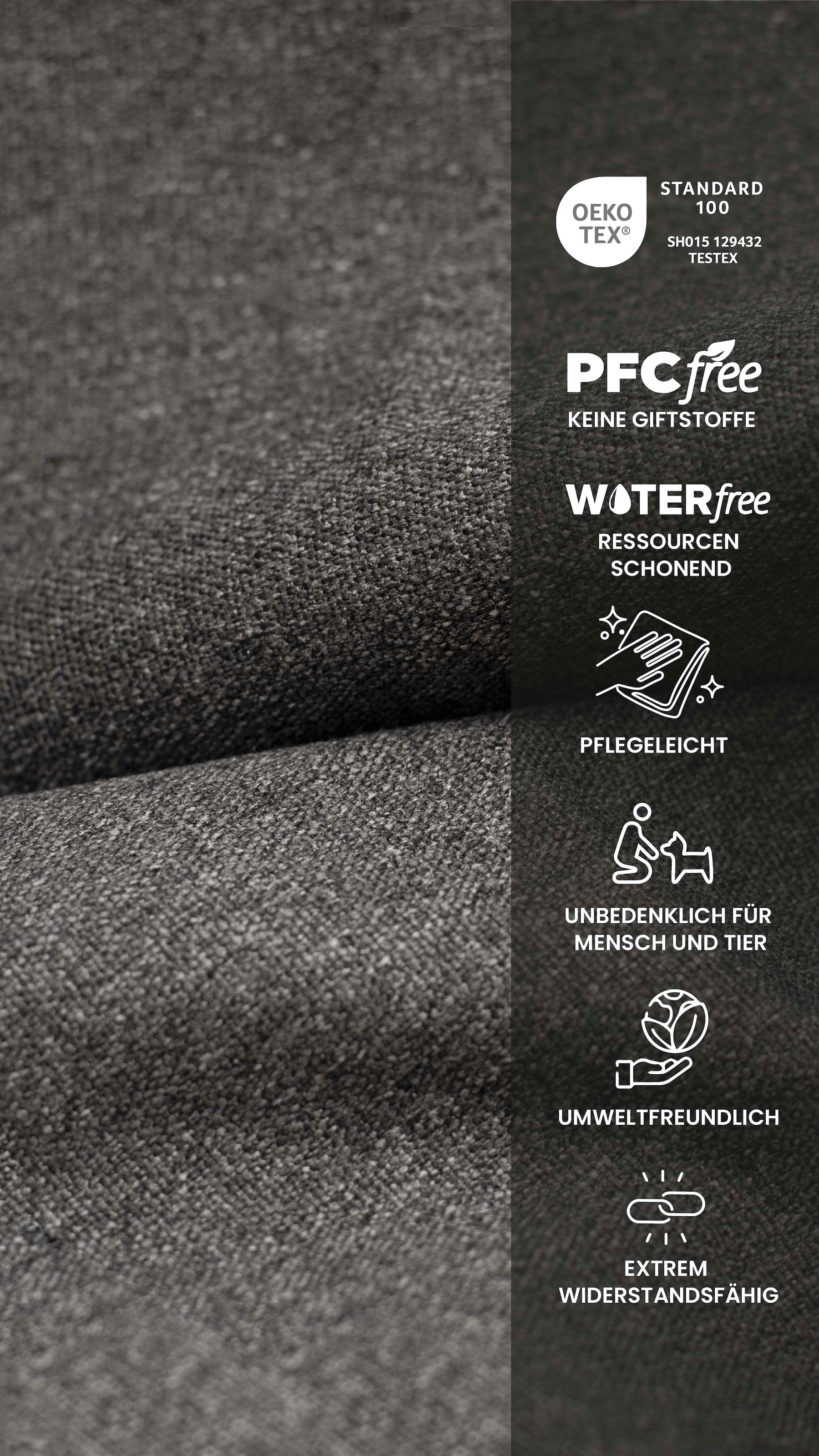 HELA Freischwinger »BRINDISI, Esszimmerstuhl«, (Set), 4 St., Webstoff-Flachgewebe, XL-Sitz,Federkorb,140kg belastbar,Zertifizierter "Waterfree" Stoff